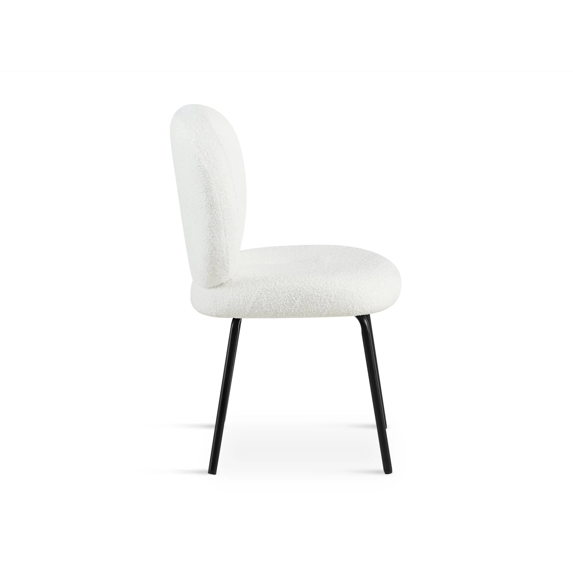 Griffin Boucle Dining Chair - Set of 2 - White - Image 9