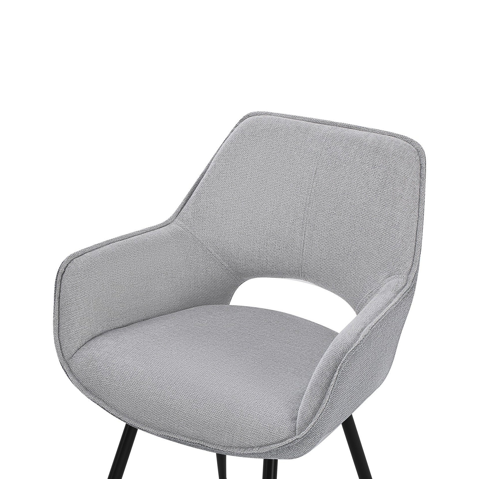 Griselda Velvet Dining Chair - Set of 2 - Grey - Image 11