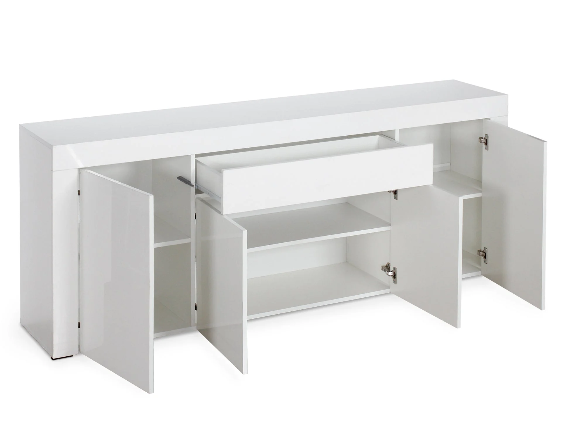 Guier High Gloss Sideboard Buffet Table - White - Image 4