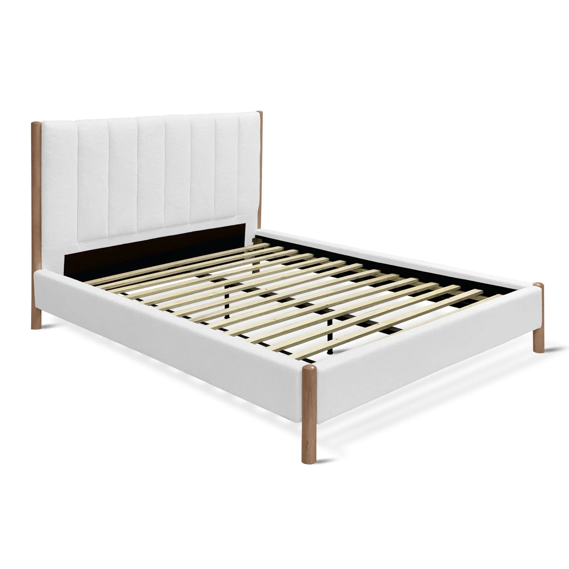Haast Queen Bed Frame - Cream - Image 2