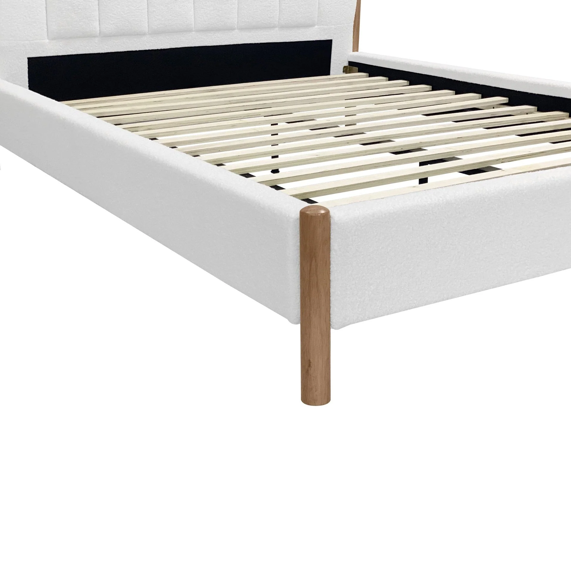 Haast Queen Bed Frame - Cream - Image 5
