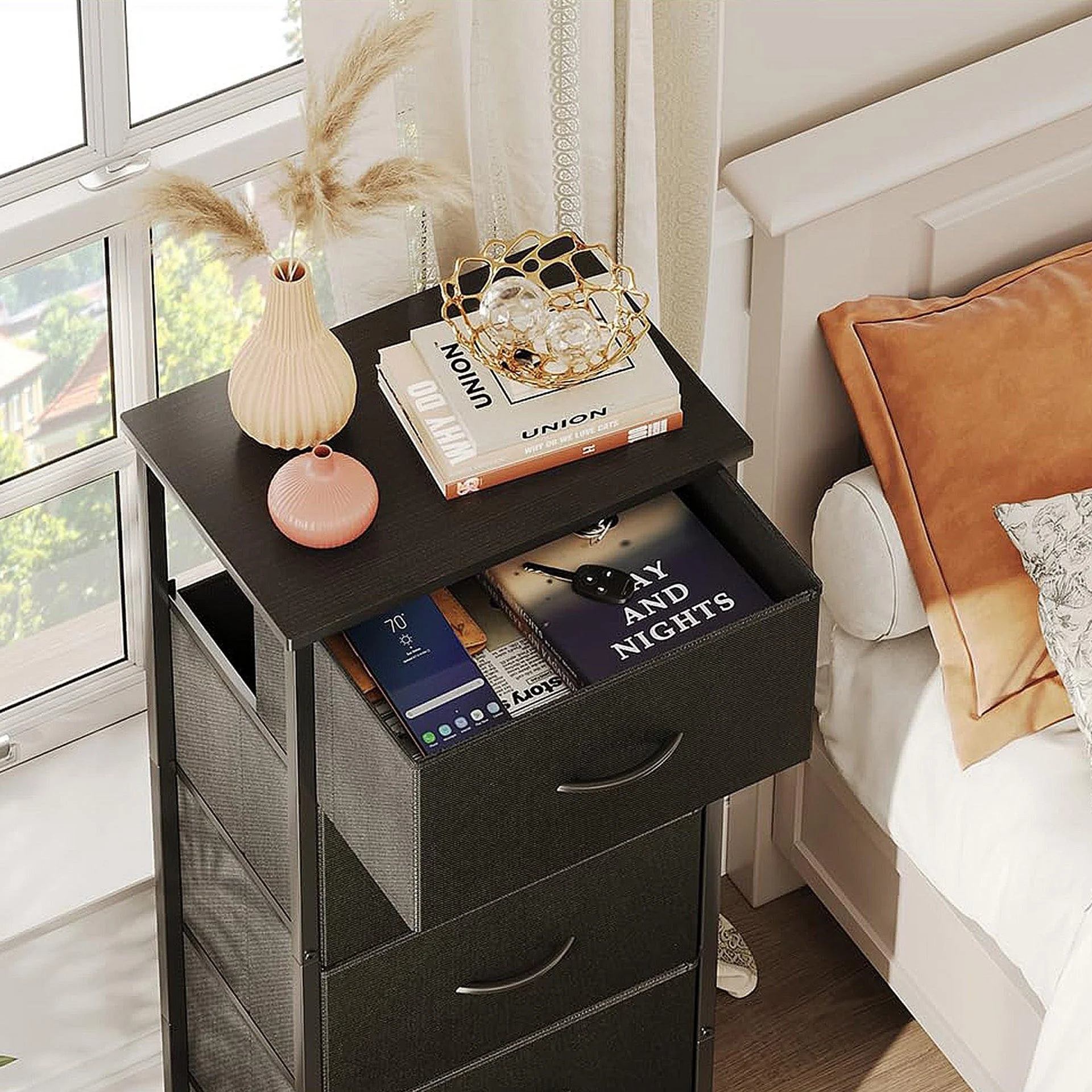 Hailey 4 Drawers Tallboy - Black - Image 3