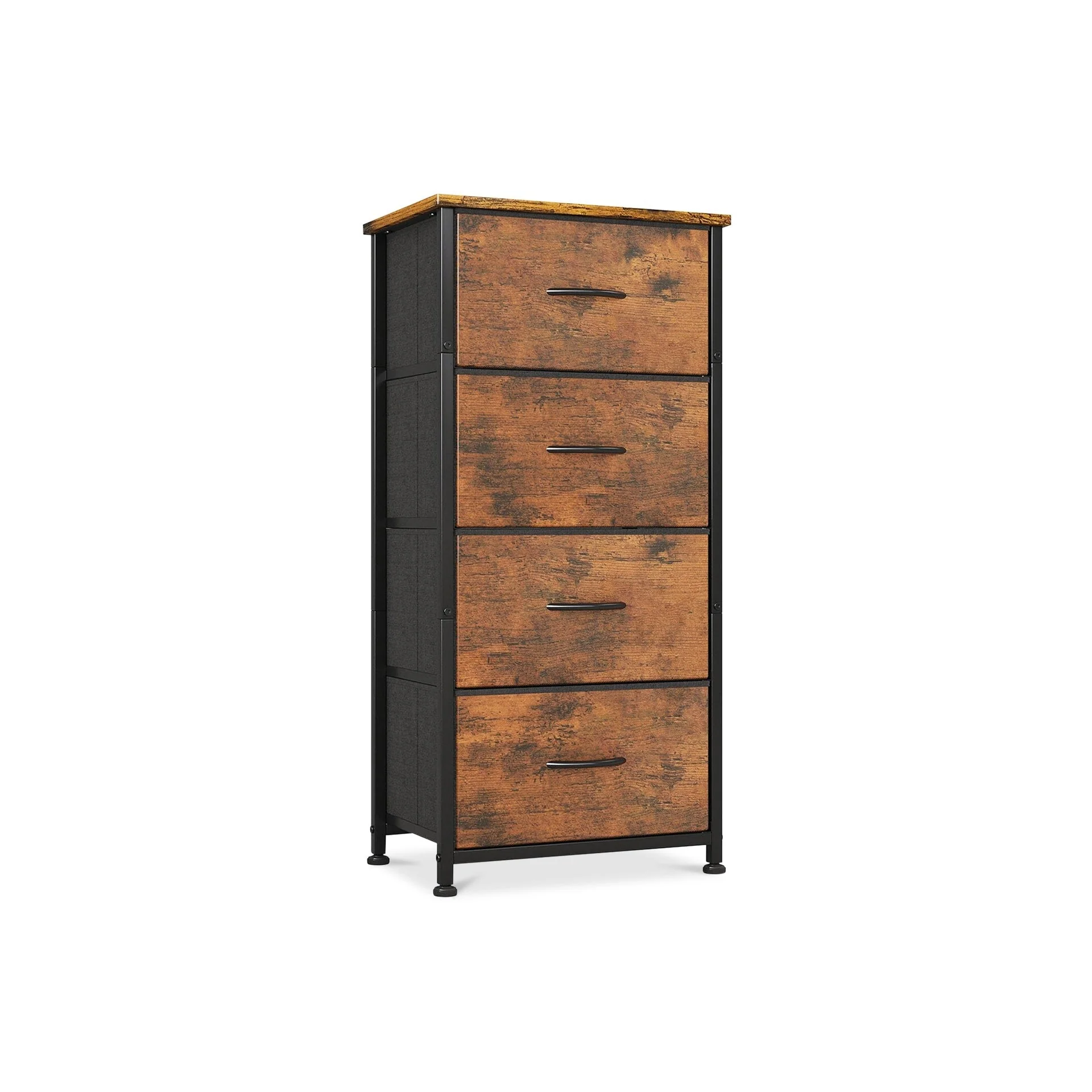 Hailey 4 Drawers Tallboy - Rustic Brown - Image 5
