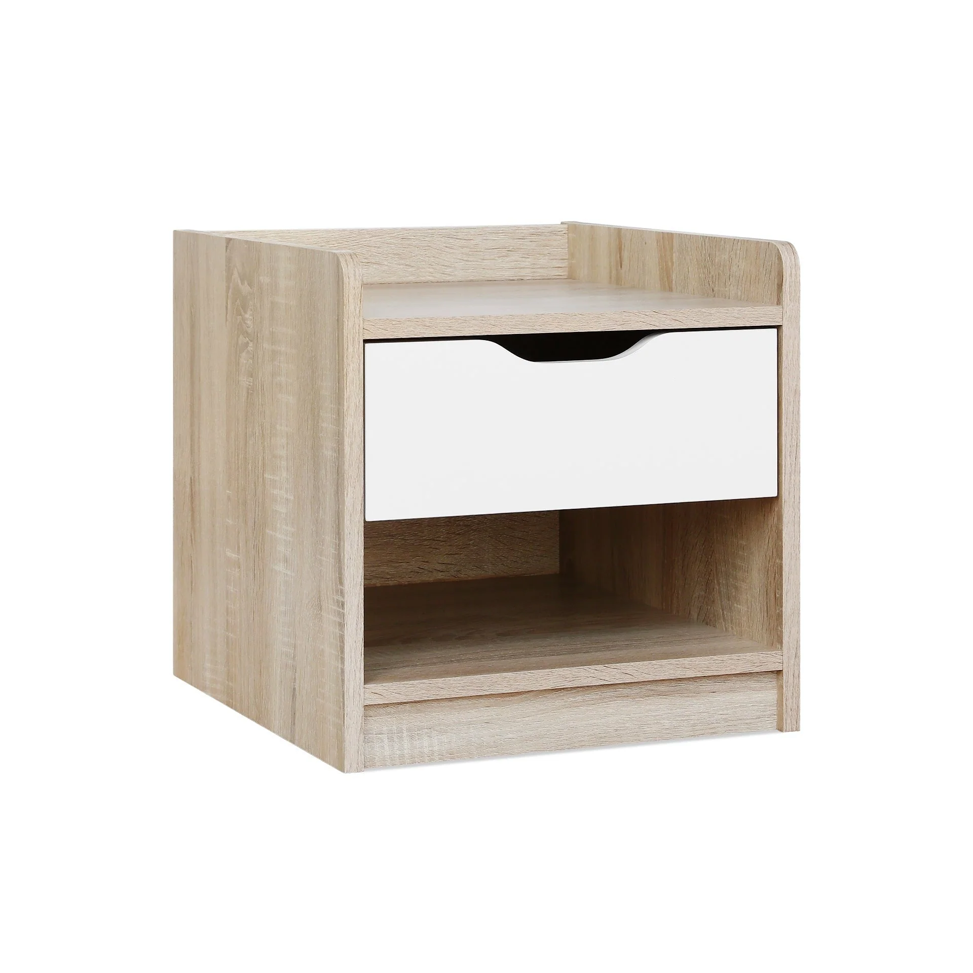 Haley Bedside Table - Oak + White - Image 7