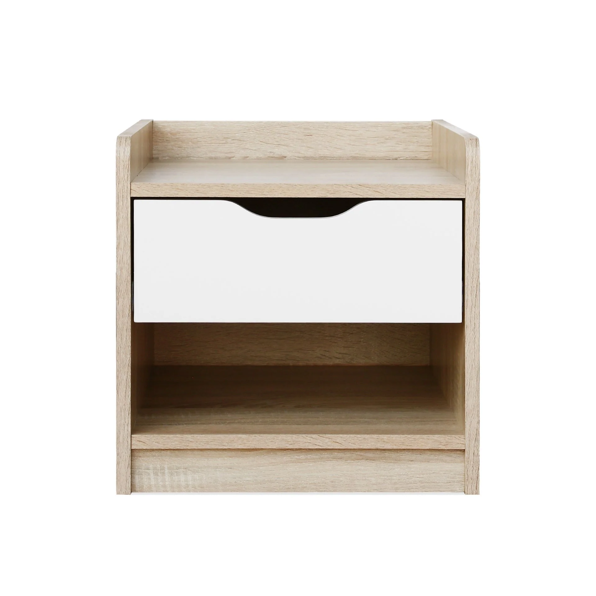 Haley Bedside Table - Oak + White - Image 8