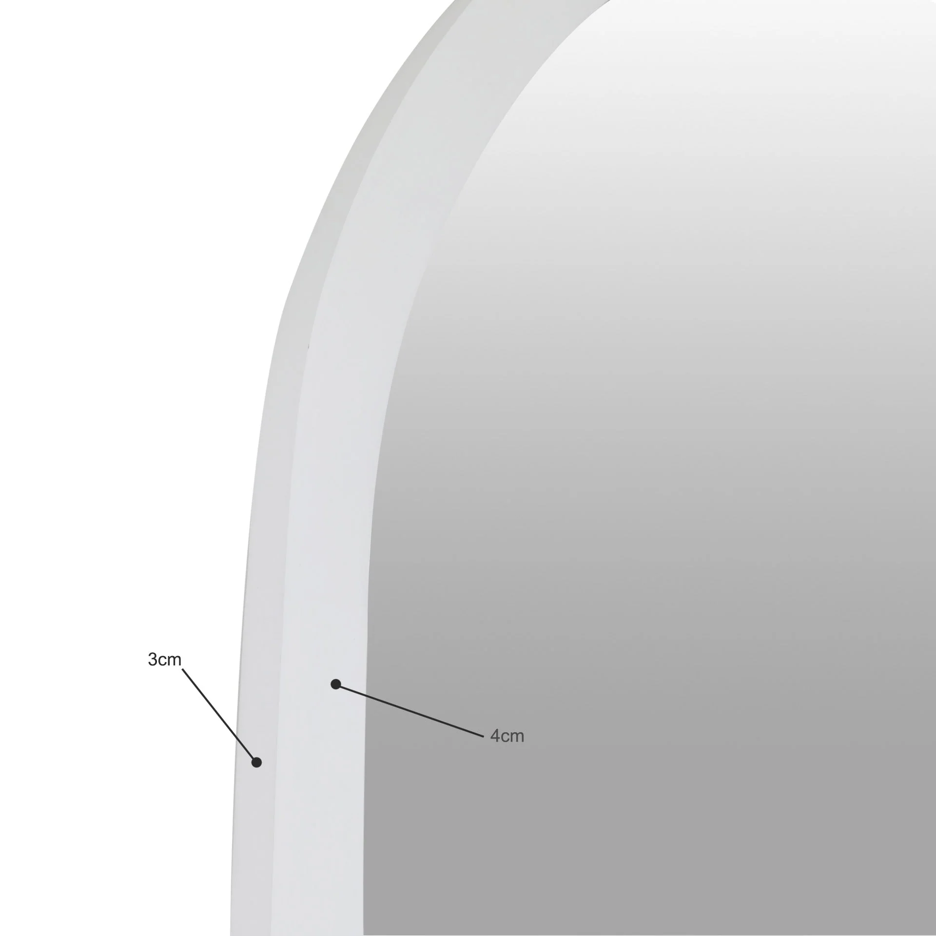 Halo Arched Full Length Mirror 180cm - White - Image 13