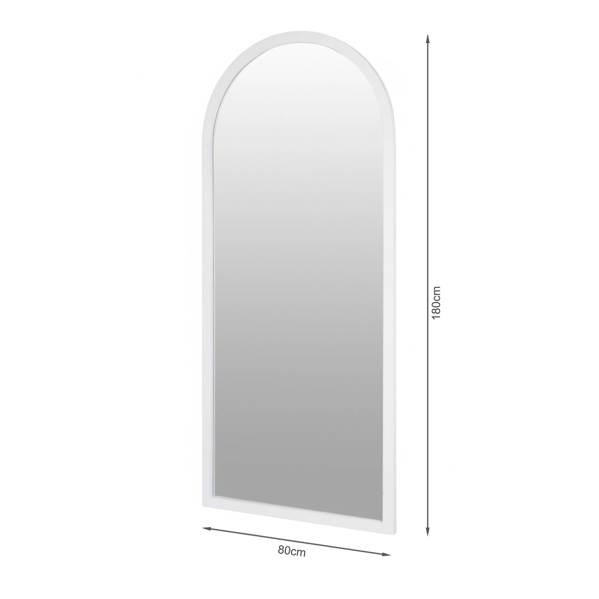 Halo Arched Full Length Mirror 180cm - White - Image 14