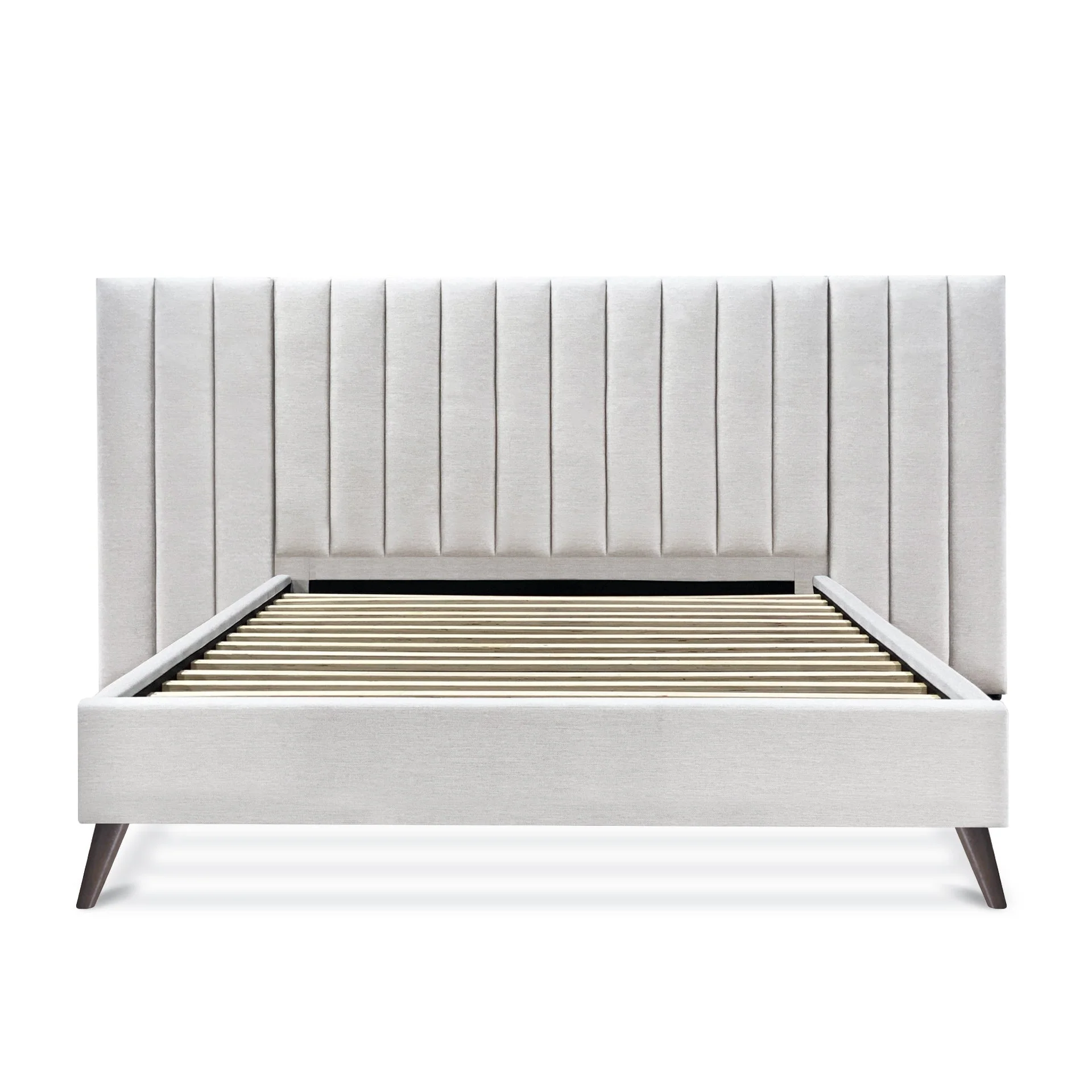 Hamilton Queen Bed Frame - Oat White - Image 8