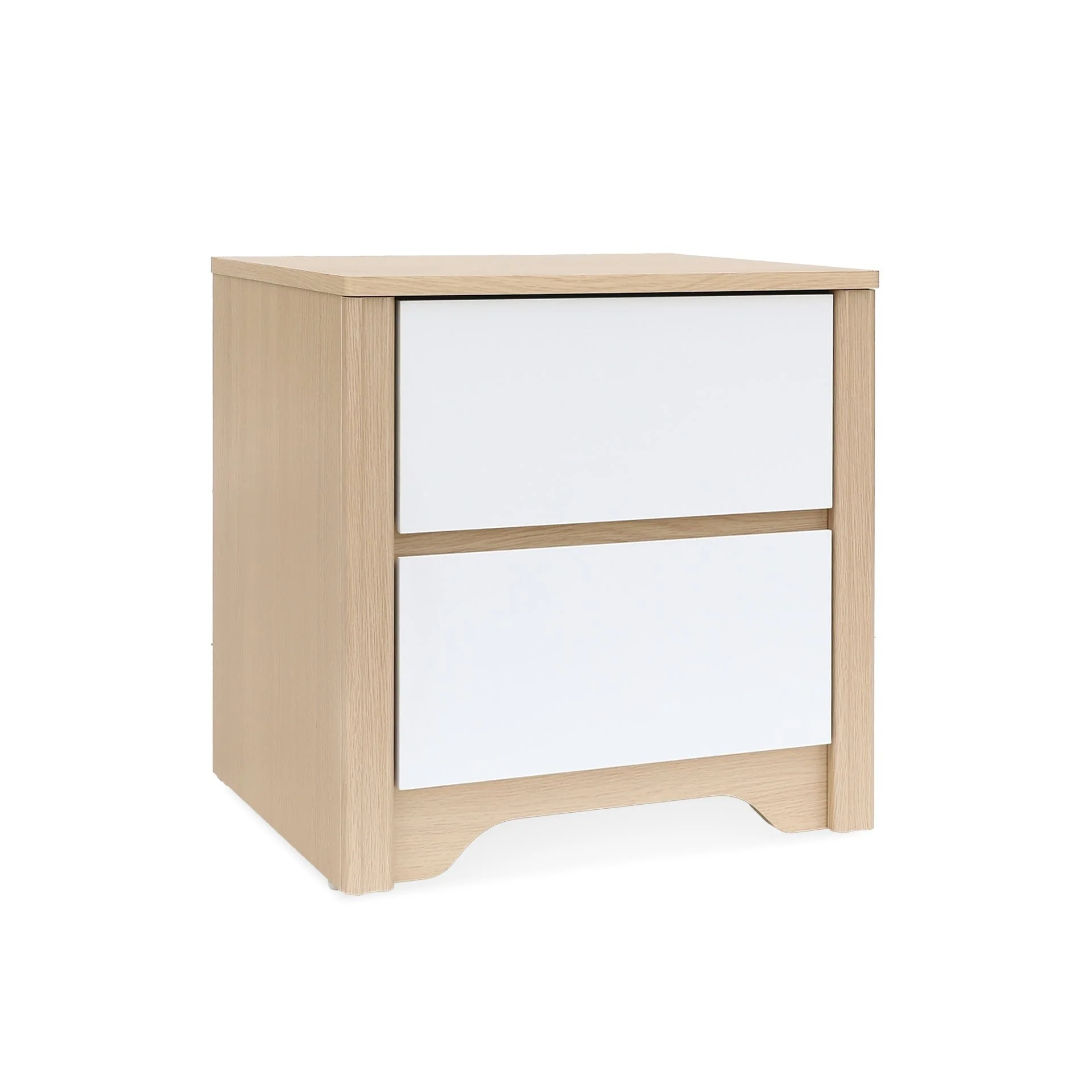 Harlee Bedside Table - Oak + White - Image 5