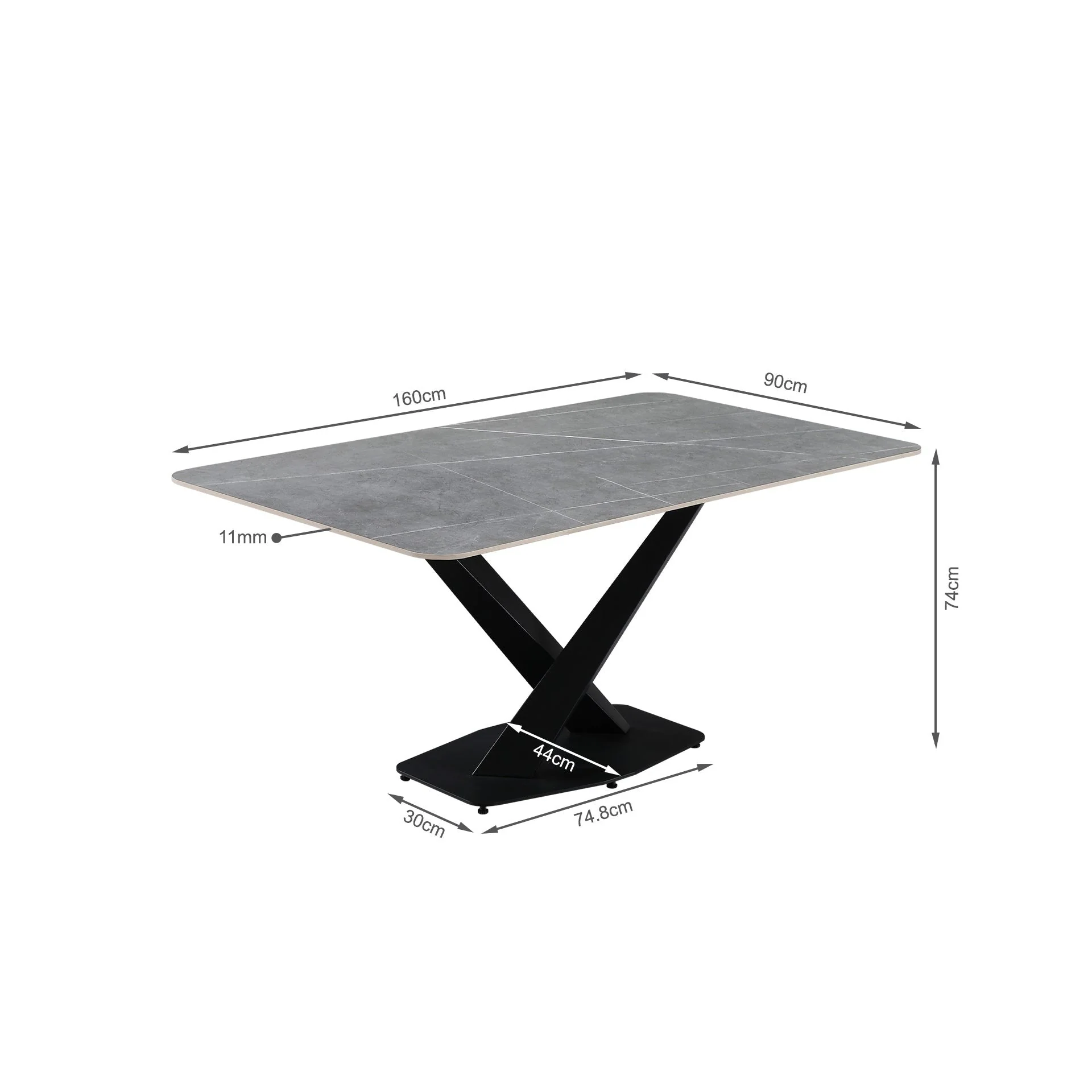 Harper Rectangle Ceramic Dining Table 160 X 90cm - Image 8