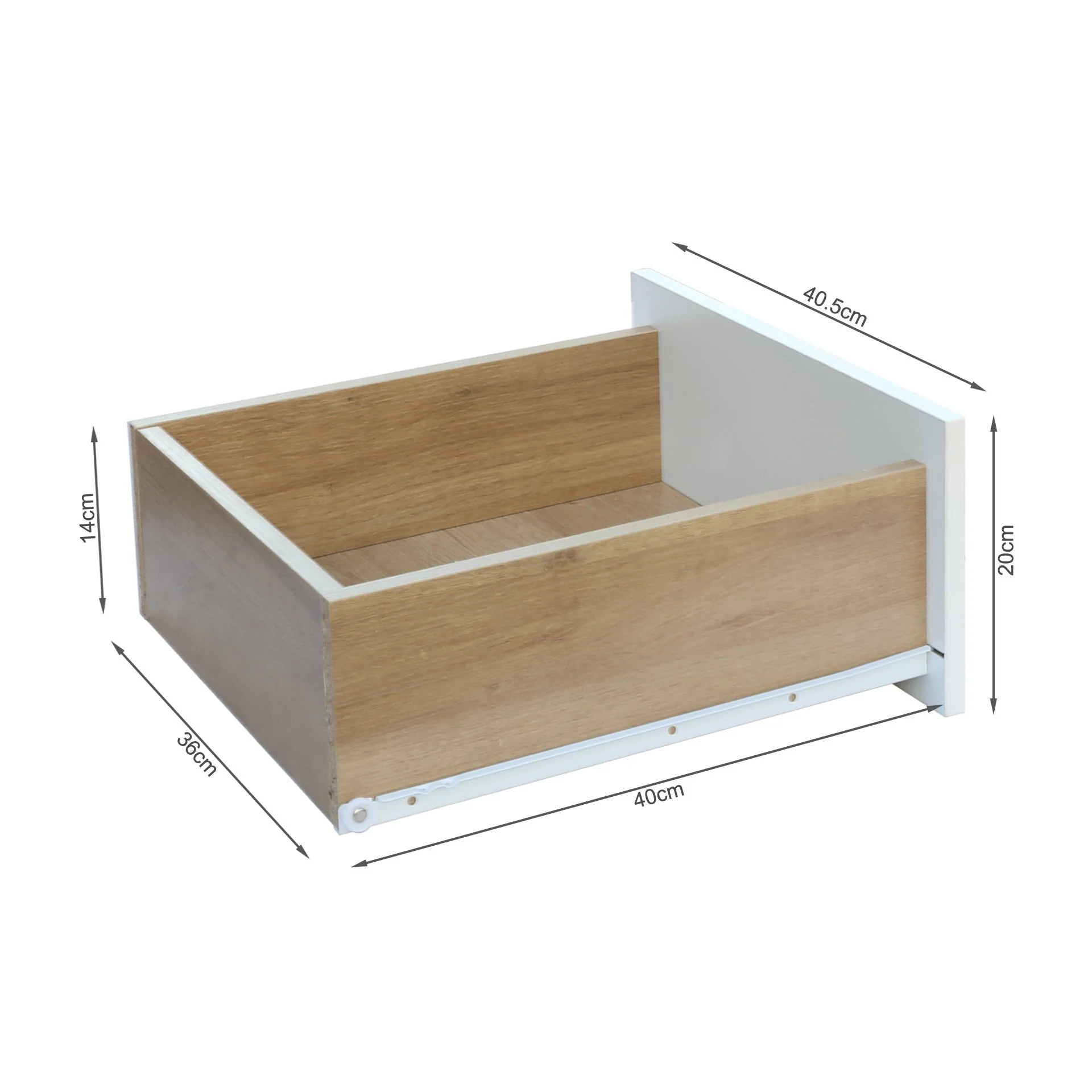 Harris 3 Door Wardrobe with Drawers - Oak + White - Image 11