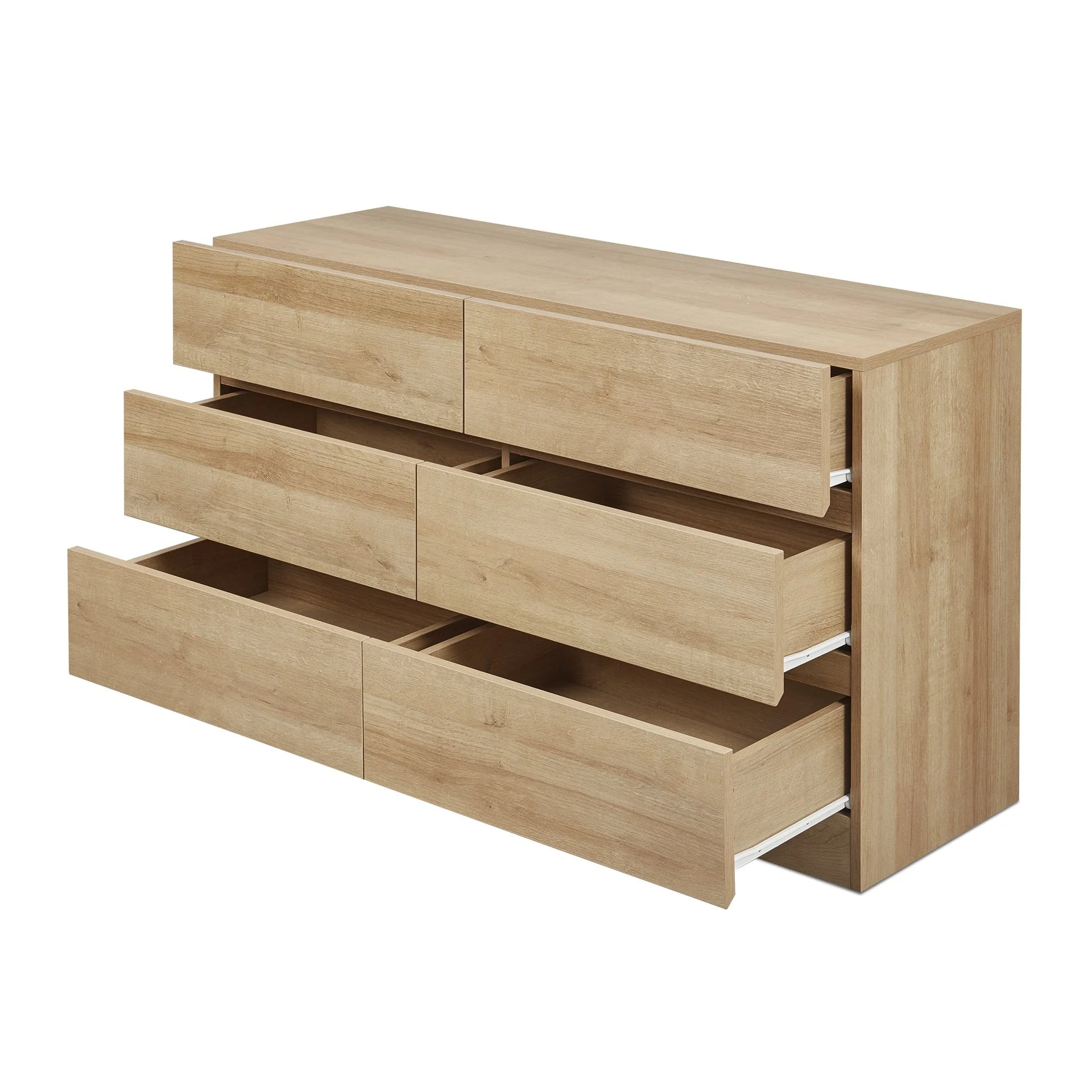 Harris 6 Drawers Low Boy - Oak - Image 11