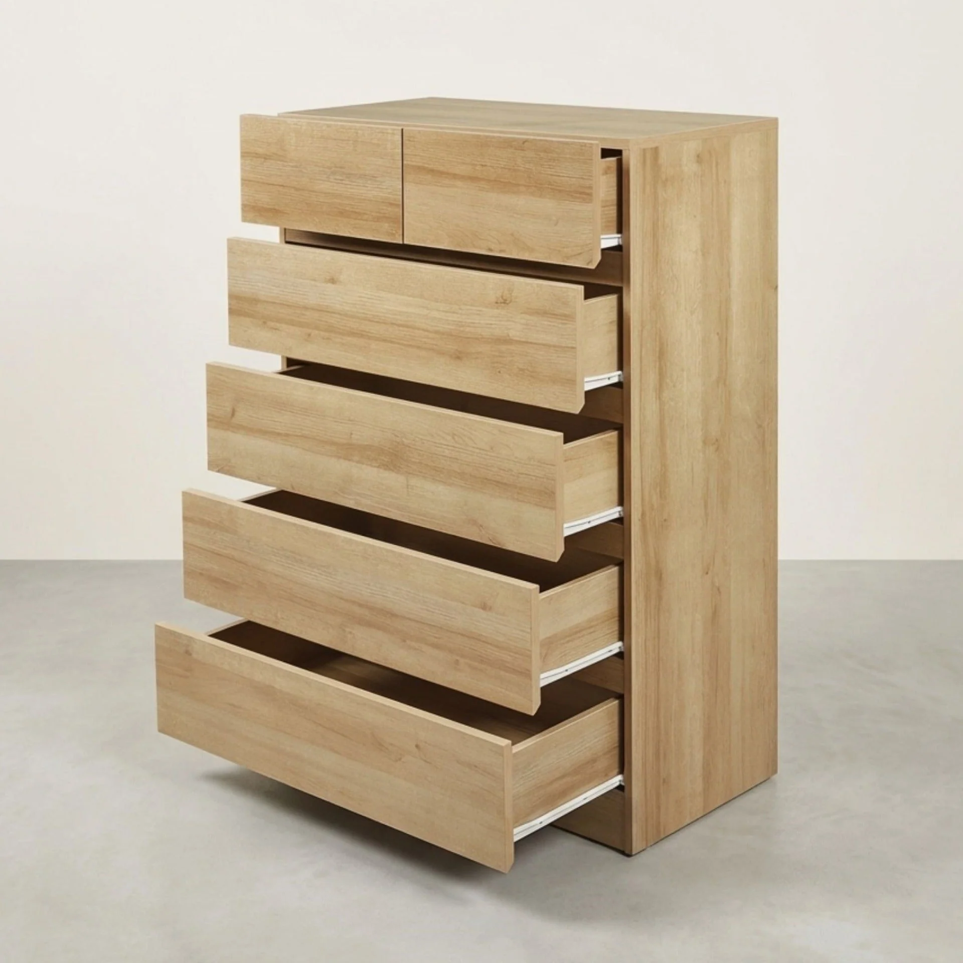 Harris 6 Drawers Tallboy - Oak - Image 11