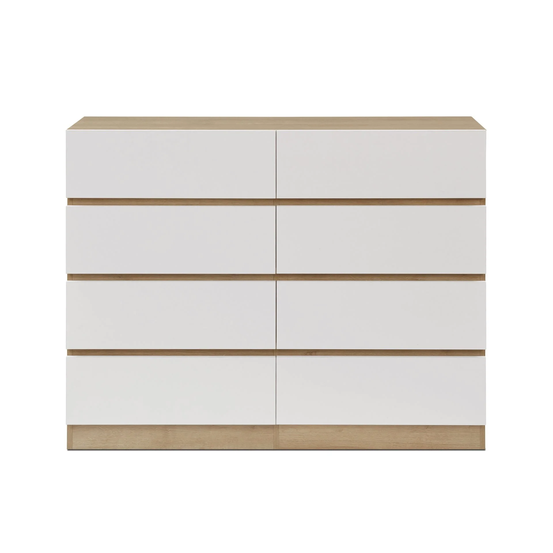 Harris 8 Drawers Low Boy - Oak + White - Image 6