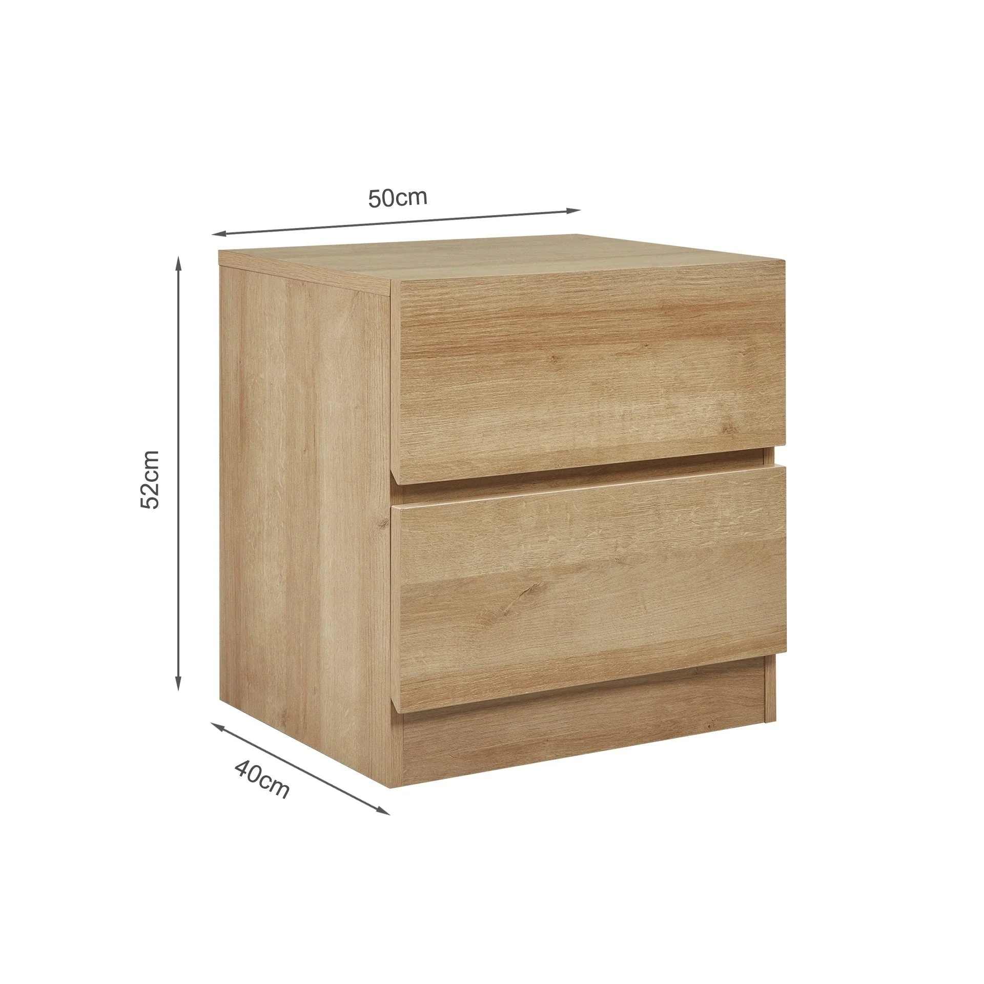 Harris Wooden Bedside Table - Oak - Image 14