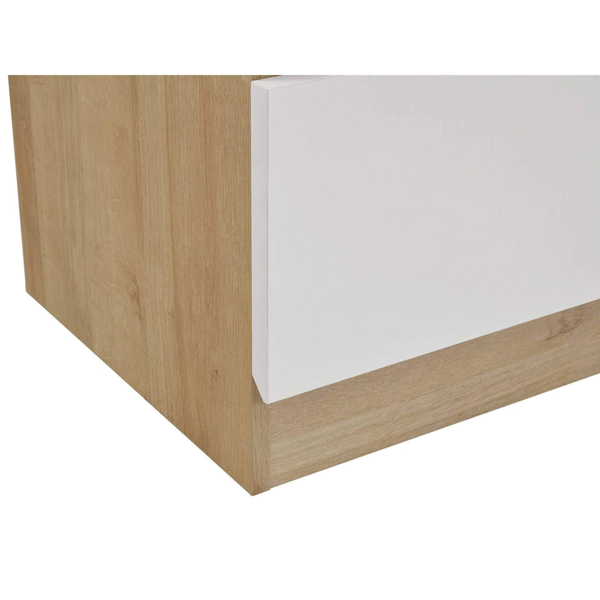 Harris Bedside Table - Oak + White - Image 9