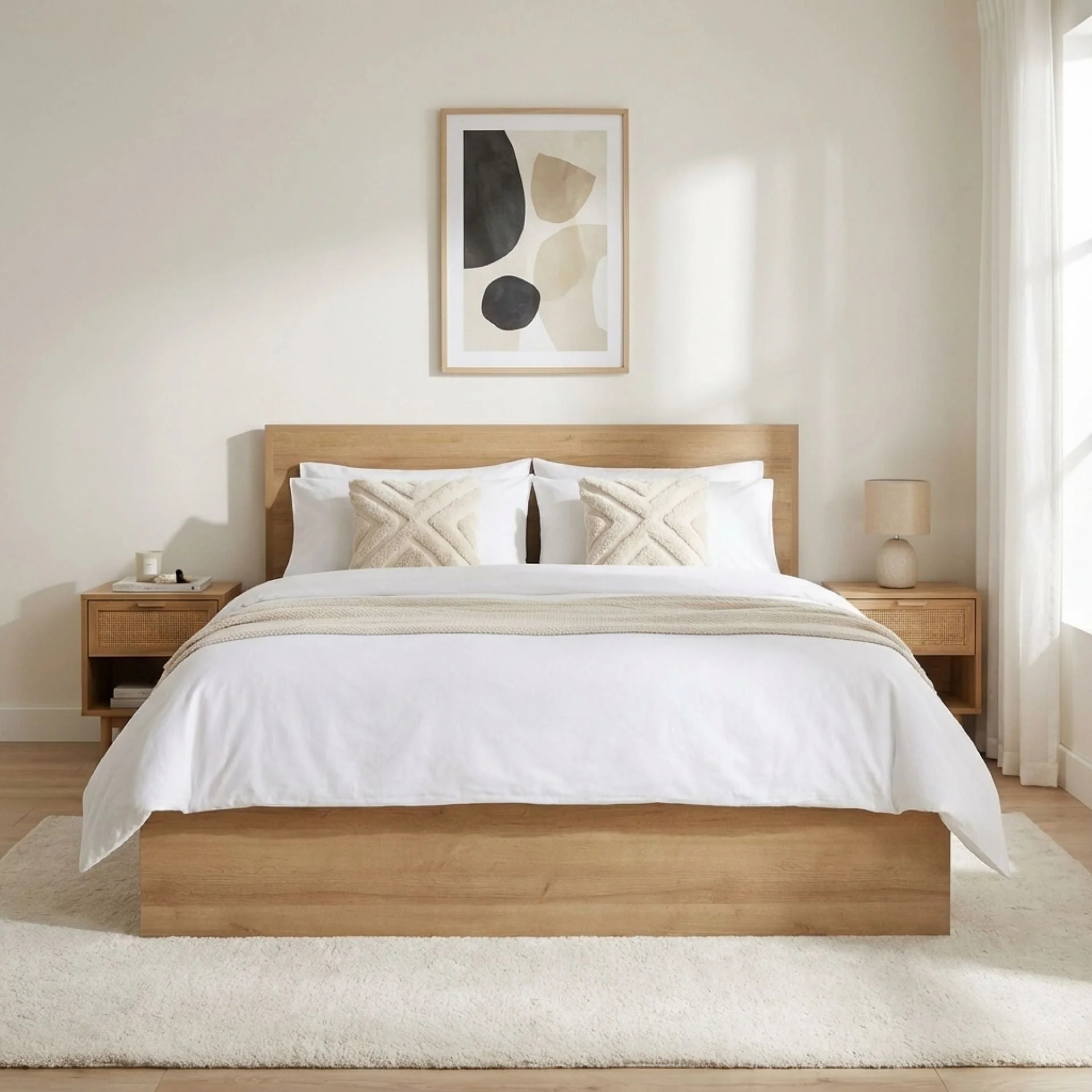 Harris King Bed Frame with Storage - Oak - Image 3