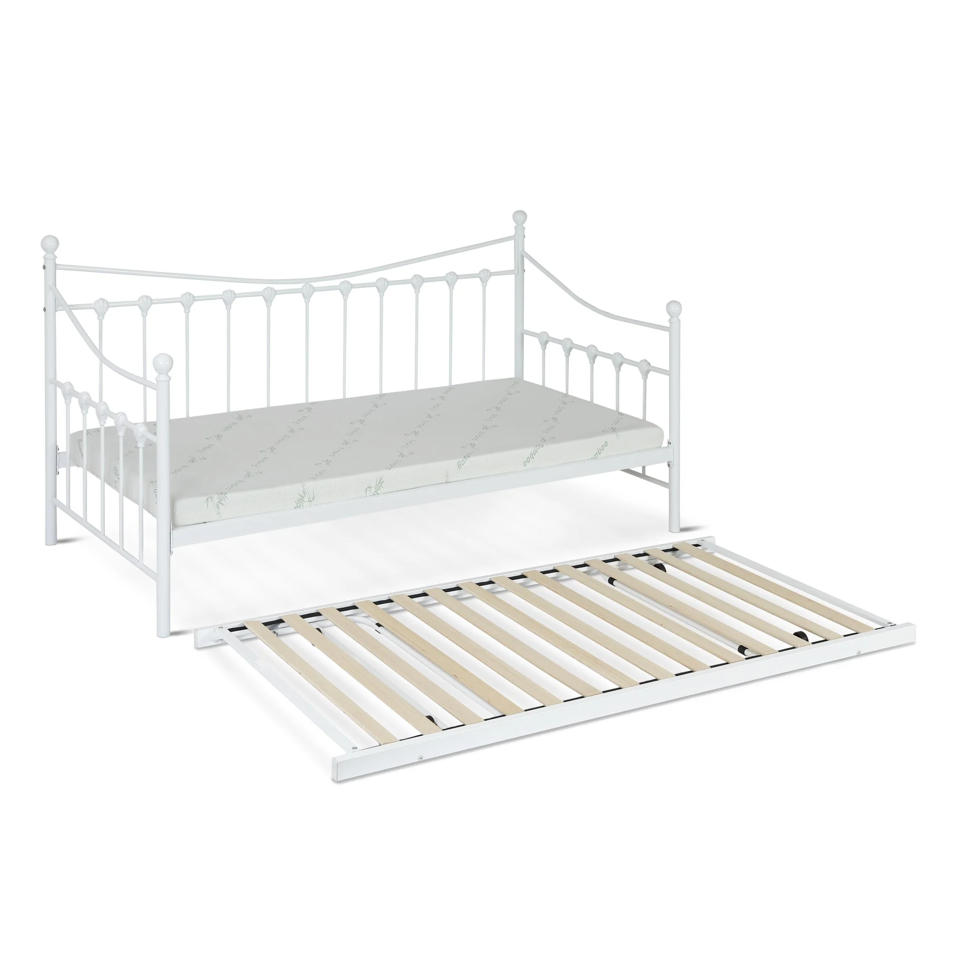Hartz Single Metal Trundle Bed Frame - White - Image 10