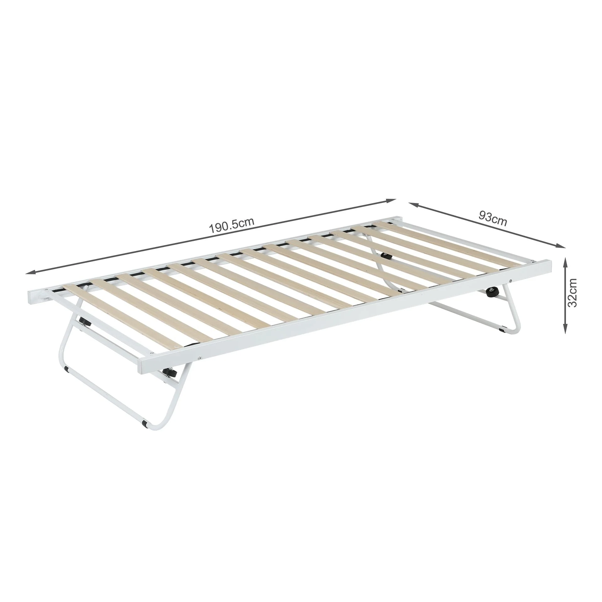 Hartz Single Metal Trundle Bed Frame - White - Image 15