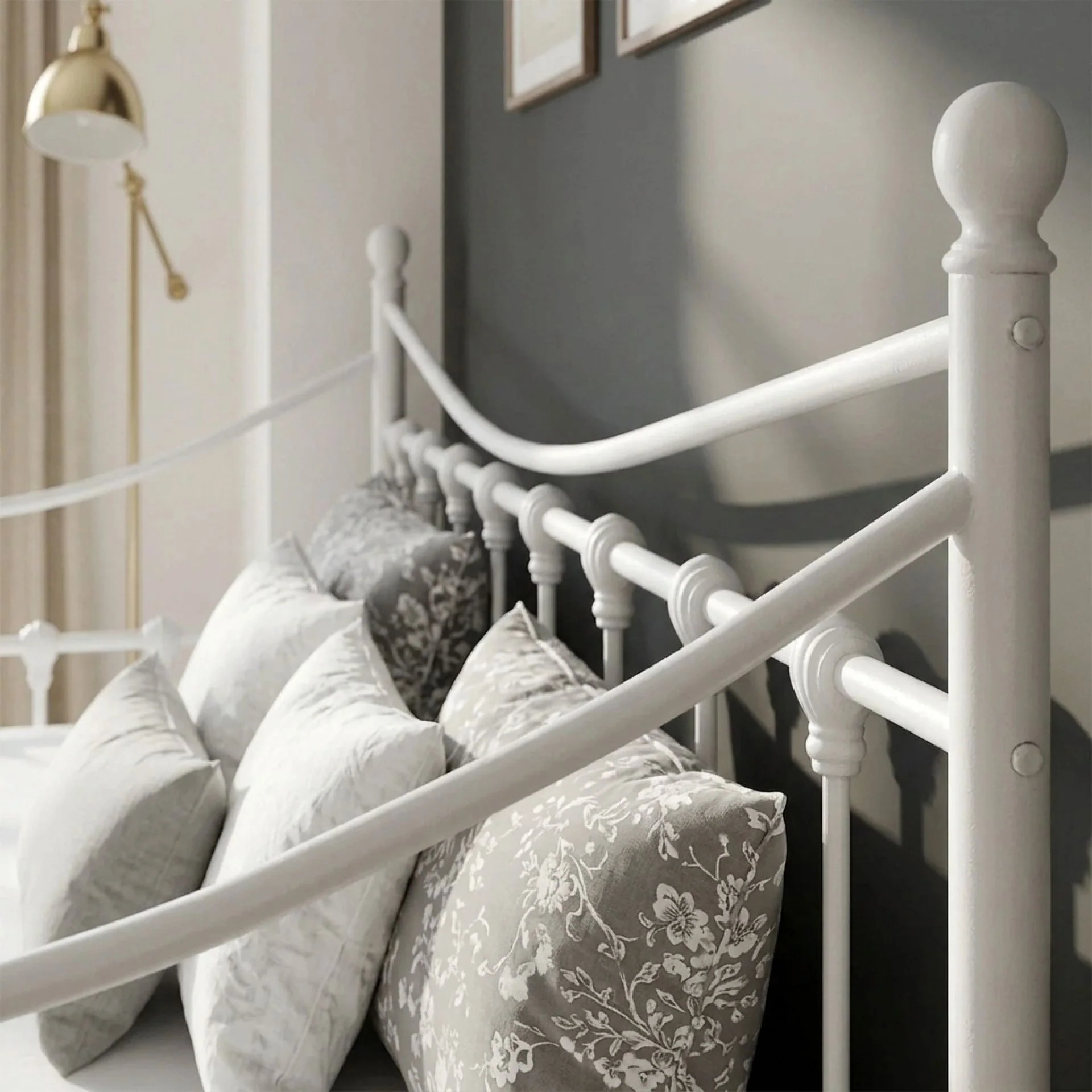 Hartz Single Metal Trundle Bed Frame - White - Image 6