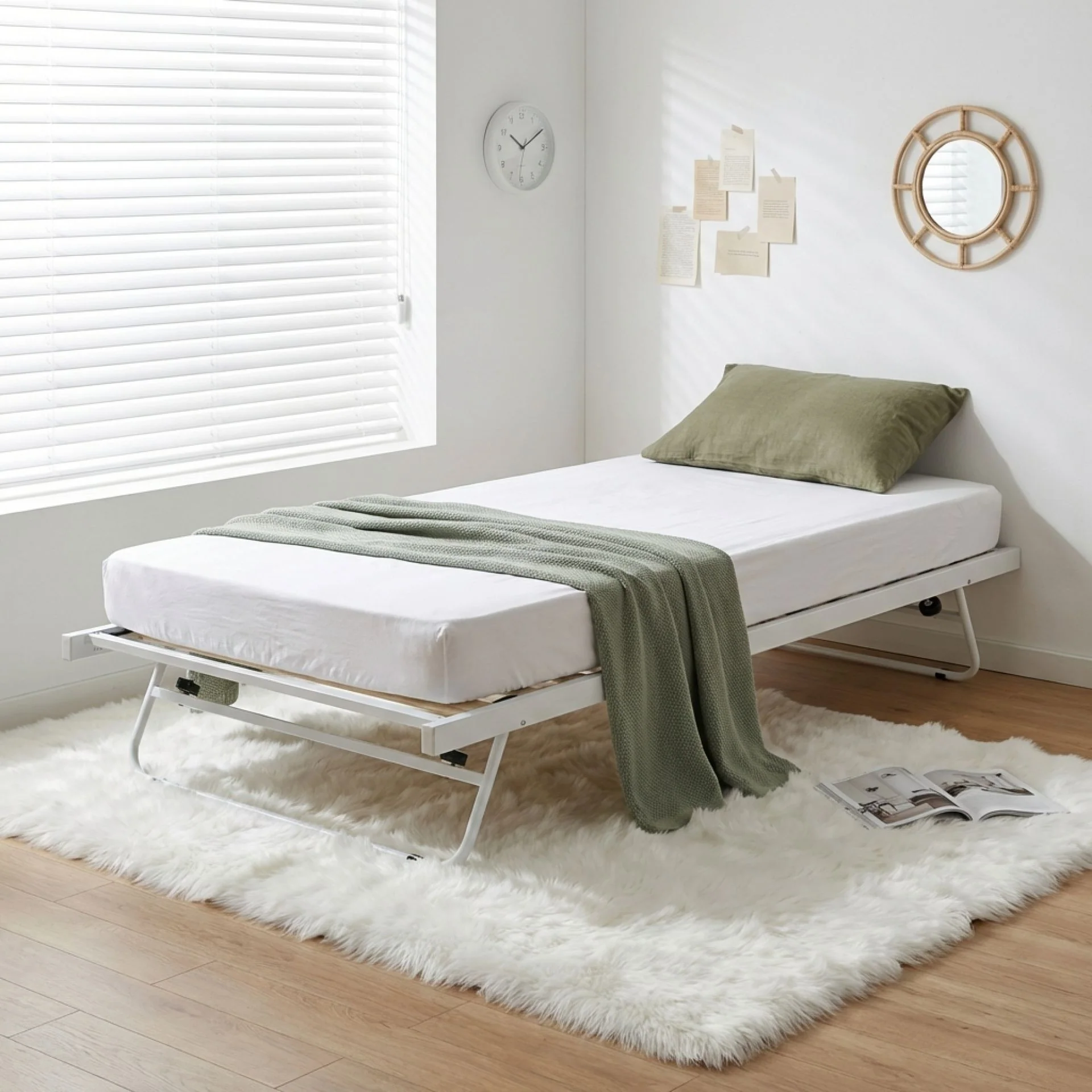 Hartz Single Pull Out Bed Frame - White