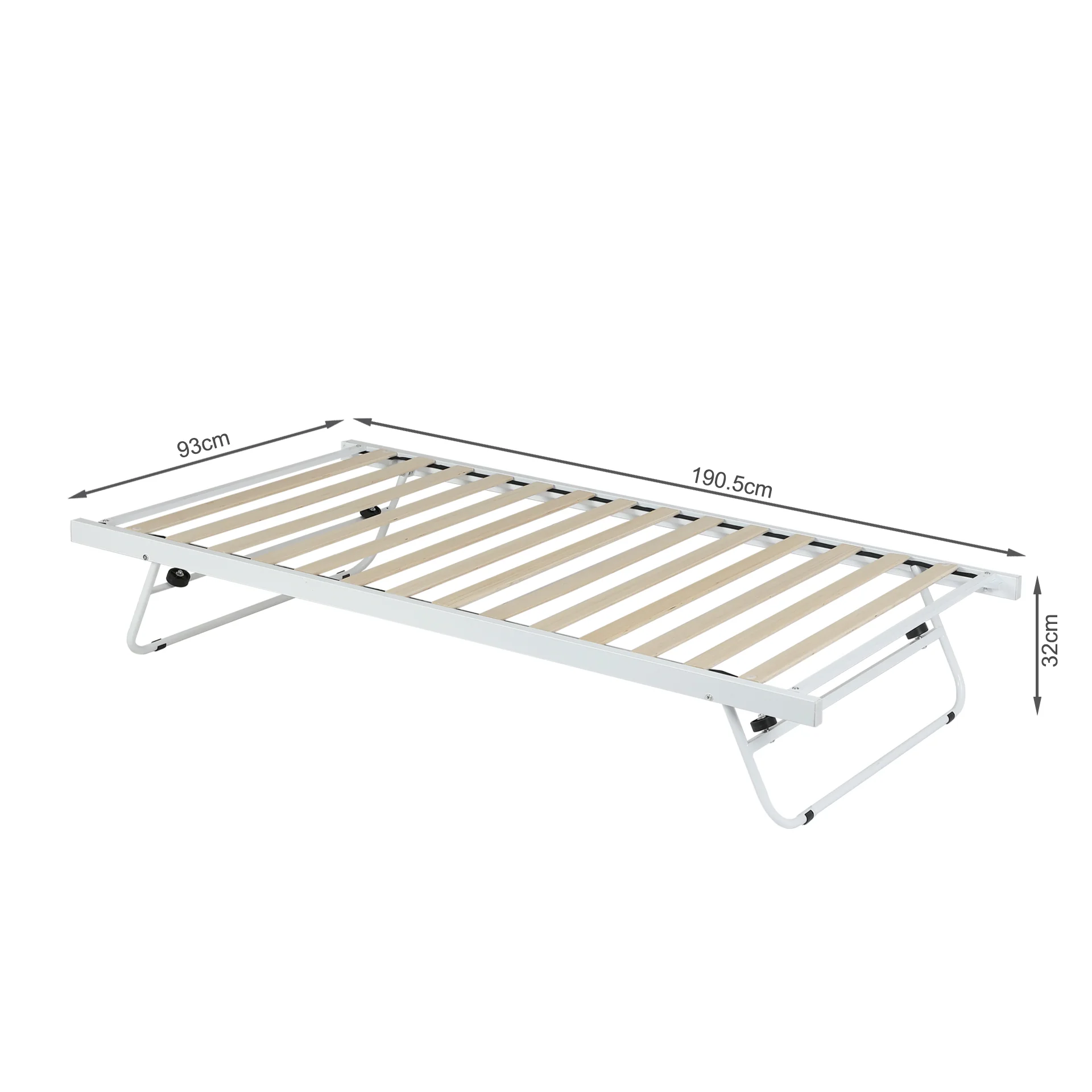 Hartz Single Pull Out Bed Frame - White - Image 12
