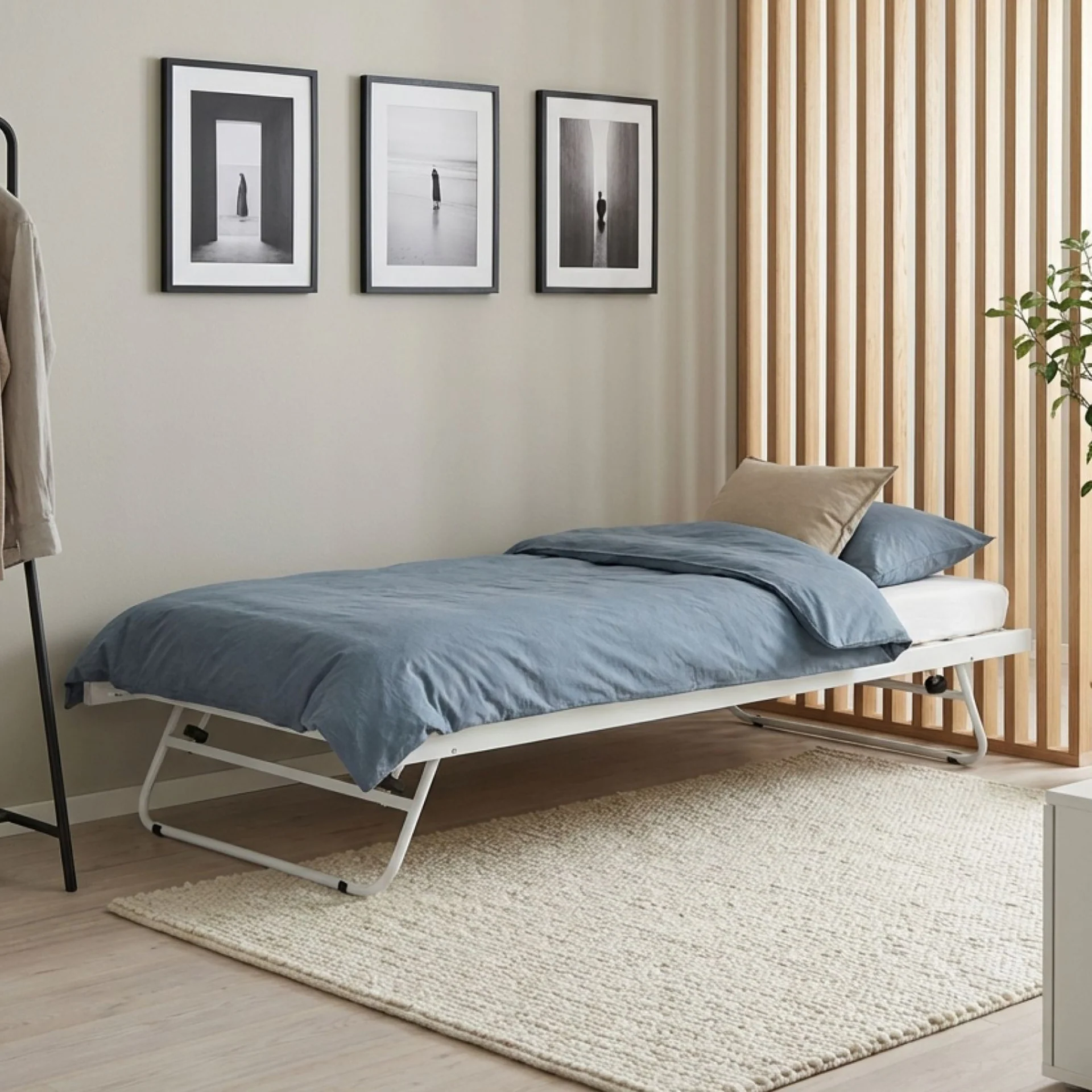 Hartz Single Pull Out Bed Frame - White - Image 3