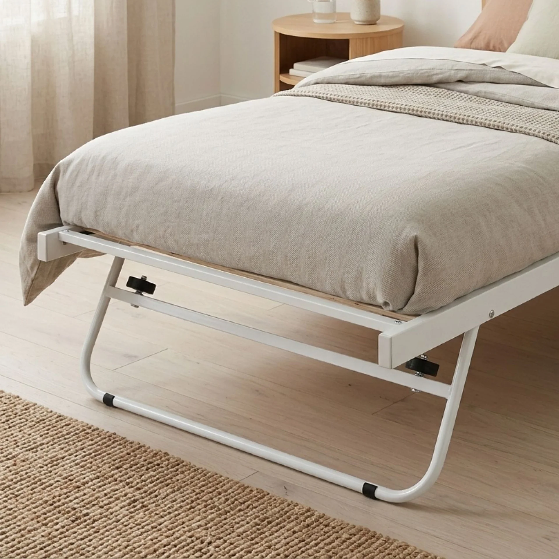 Hartz Single Pull Out Bed Frame - White - Image 6