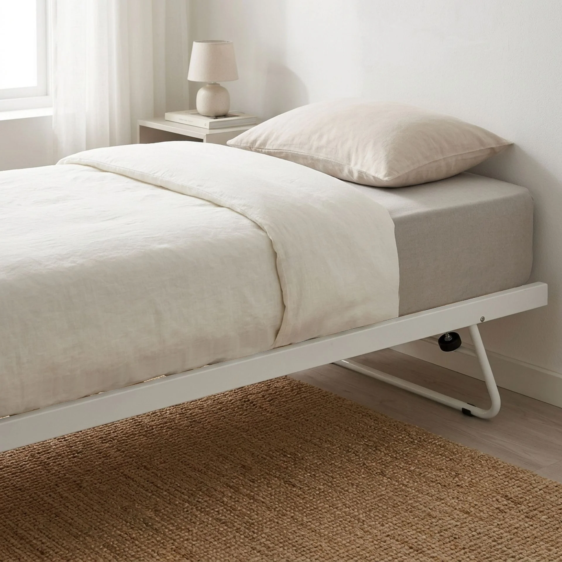 Hartz Single Pull Out Bed Frame - White - Image 7