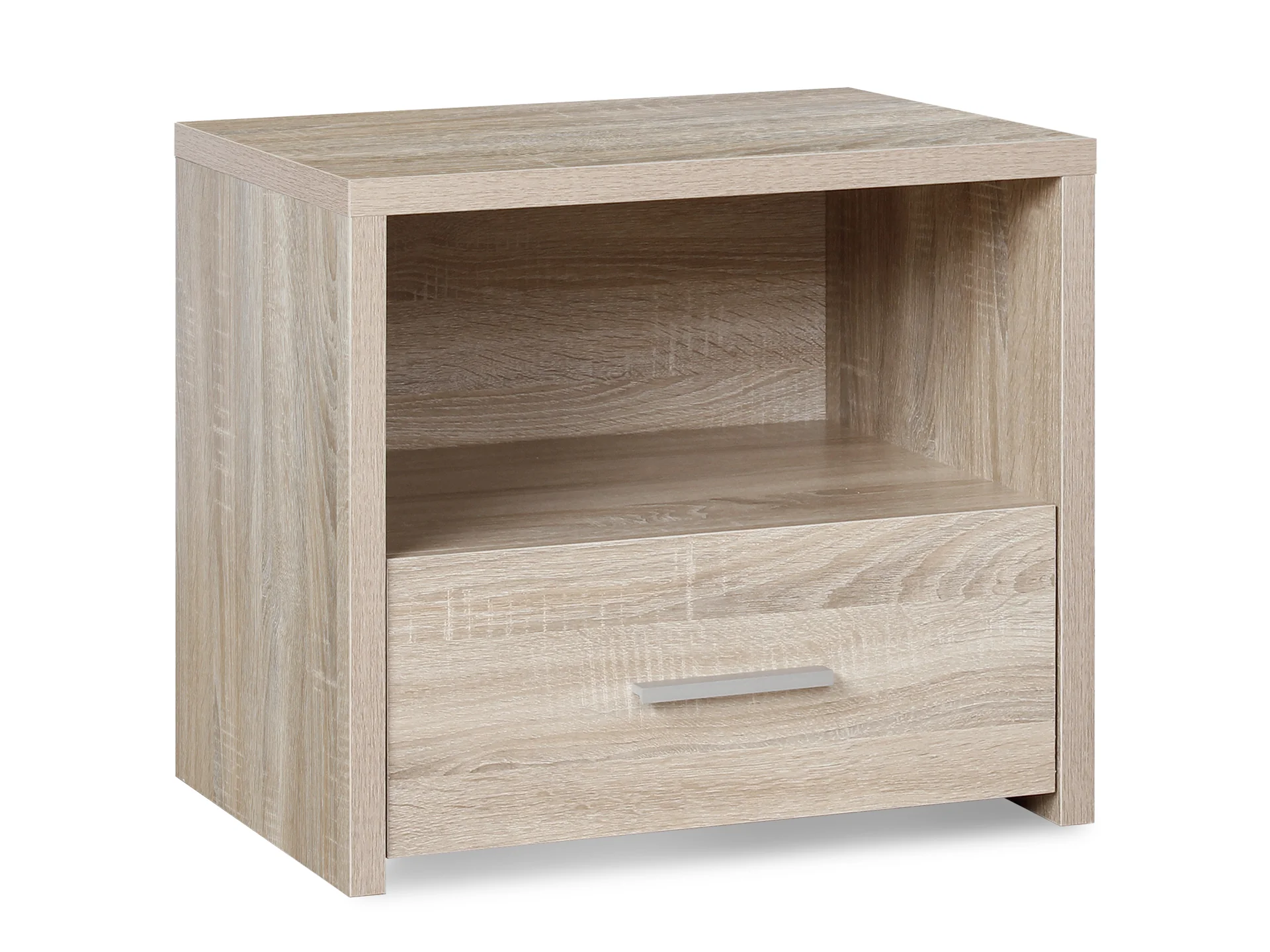 Hassan Bedside Table with 1 Drawer - Oak