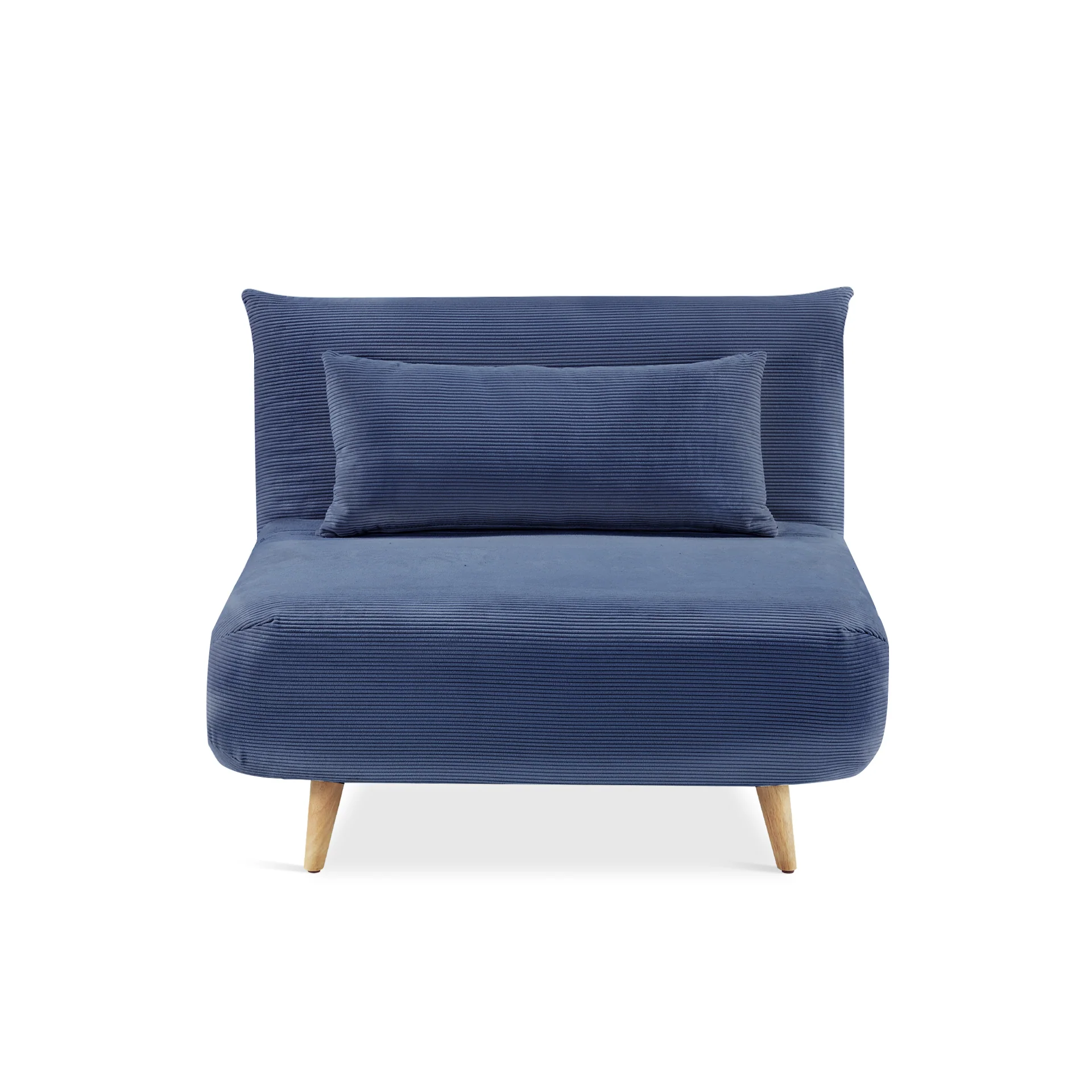 Hastings 1 Seater Fold-Out Sofa Bed - Navy Blue - Image 7