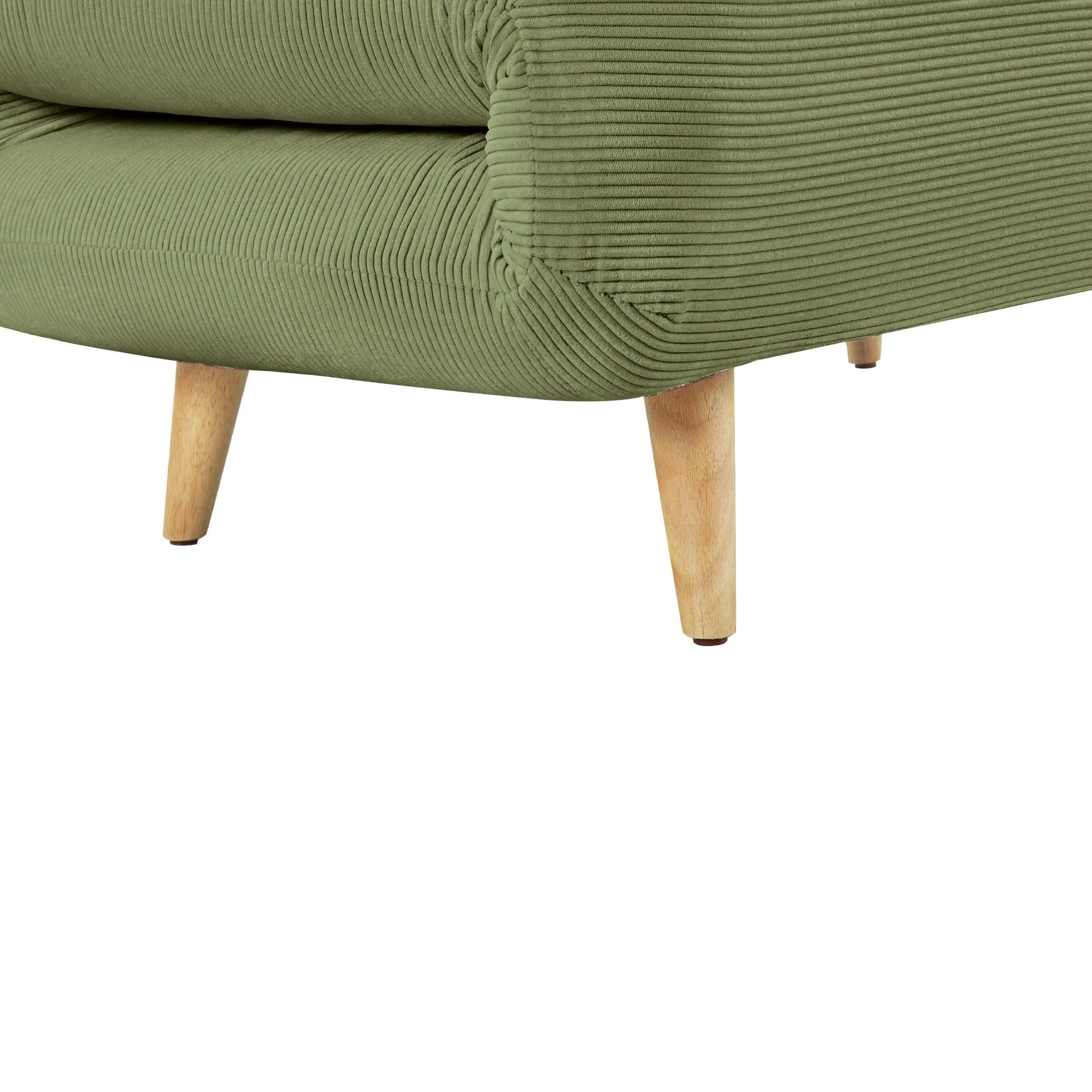 Hastings 1 Seater Fold-Out Sofa Bed - Olive - Image 12