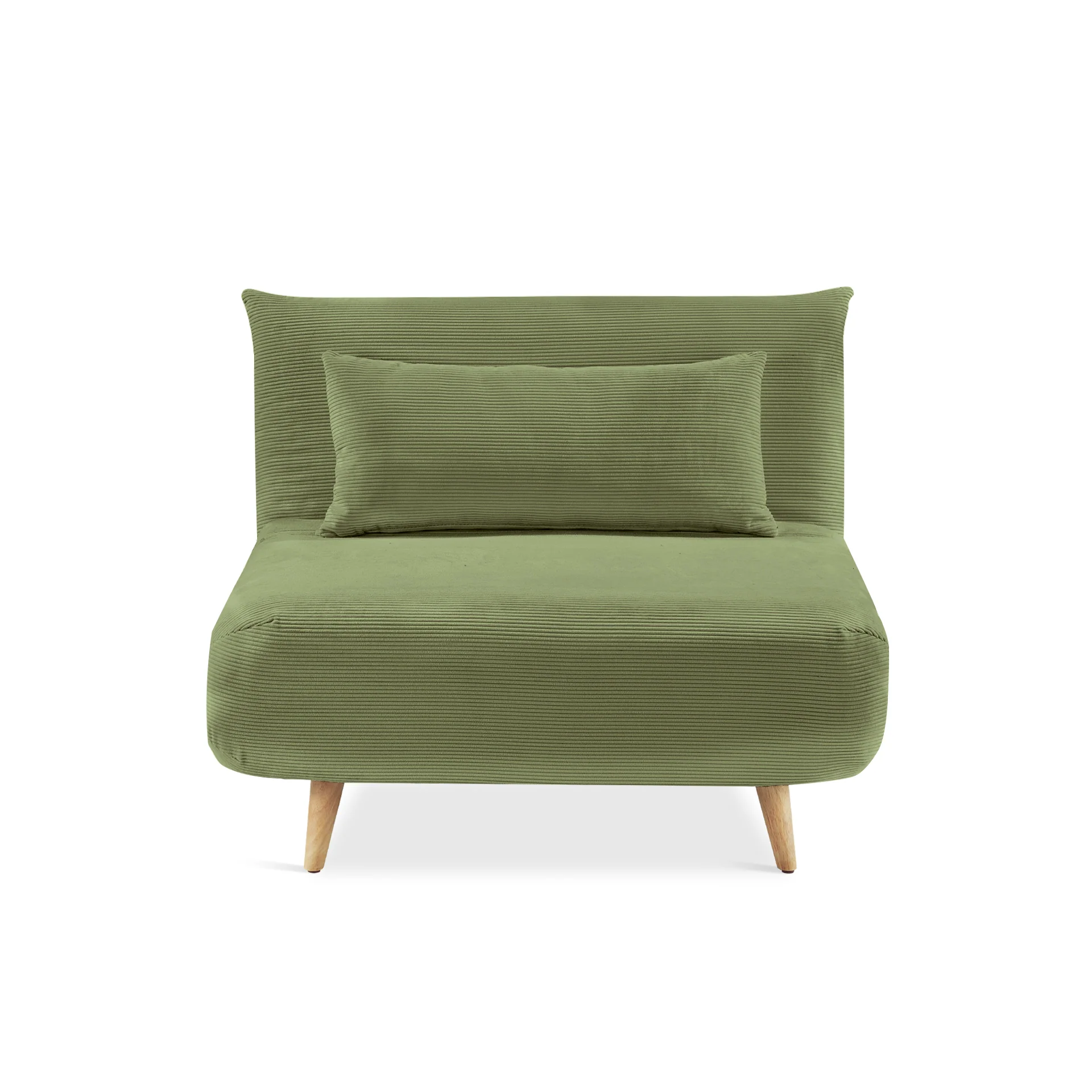 Hastings 1 Seater Fold-Out Sofa Bed - Olive - Image 7