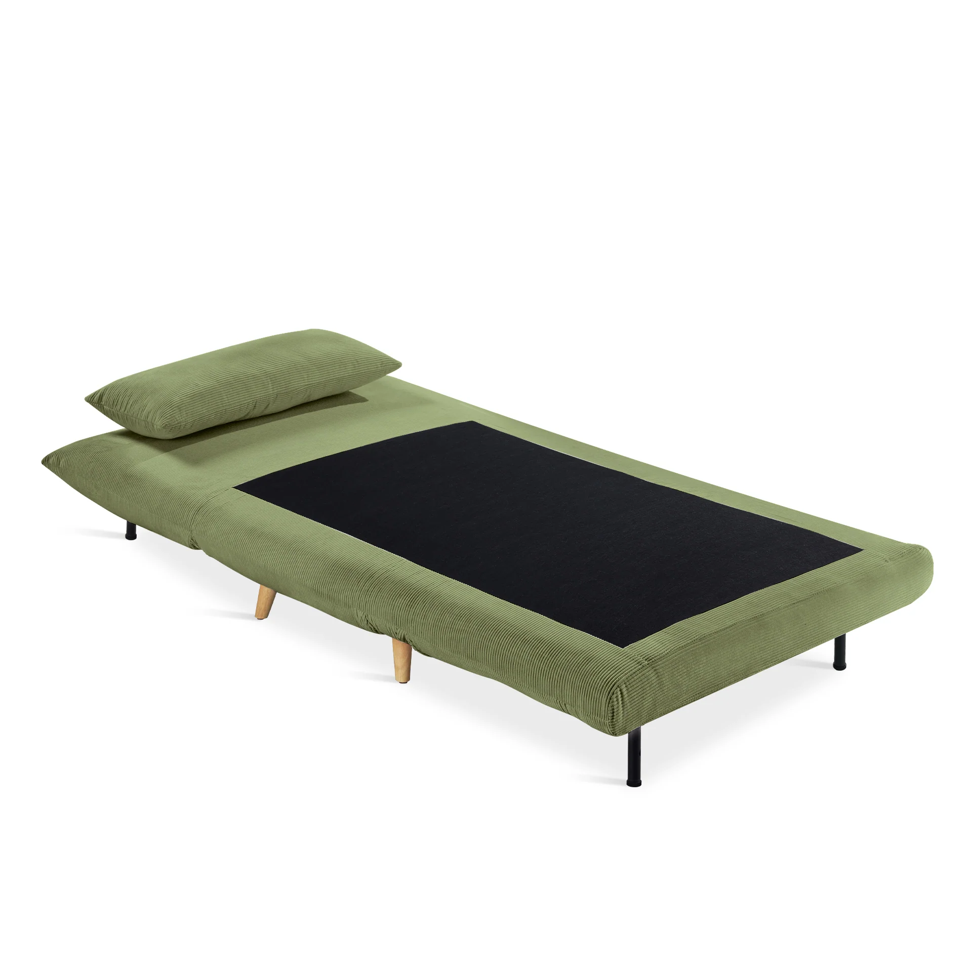 Hastings 1 Seater Fold-Out Sofa Bed - Olive - Image 8