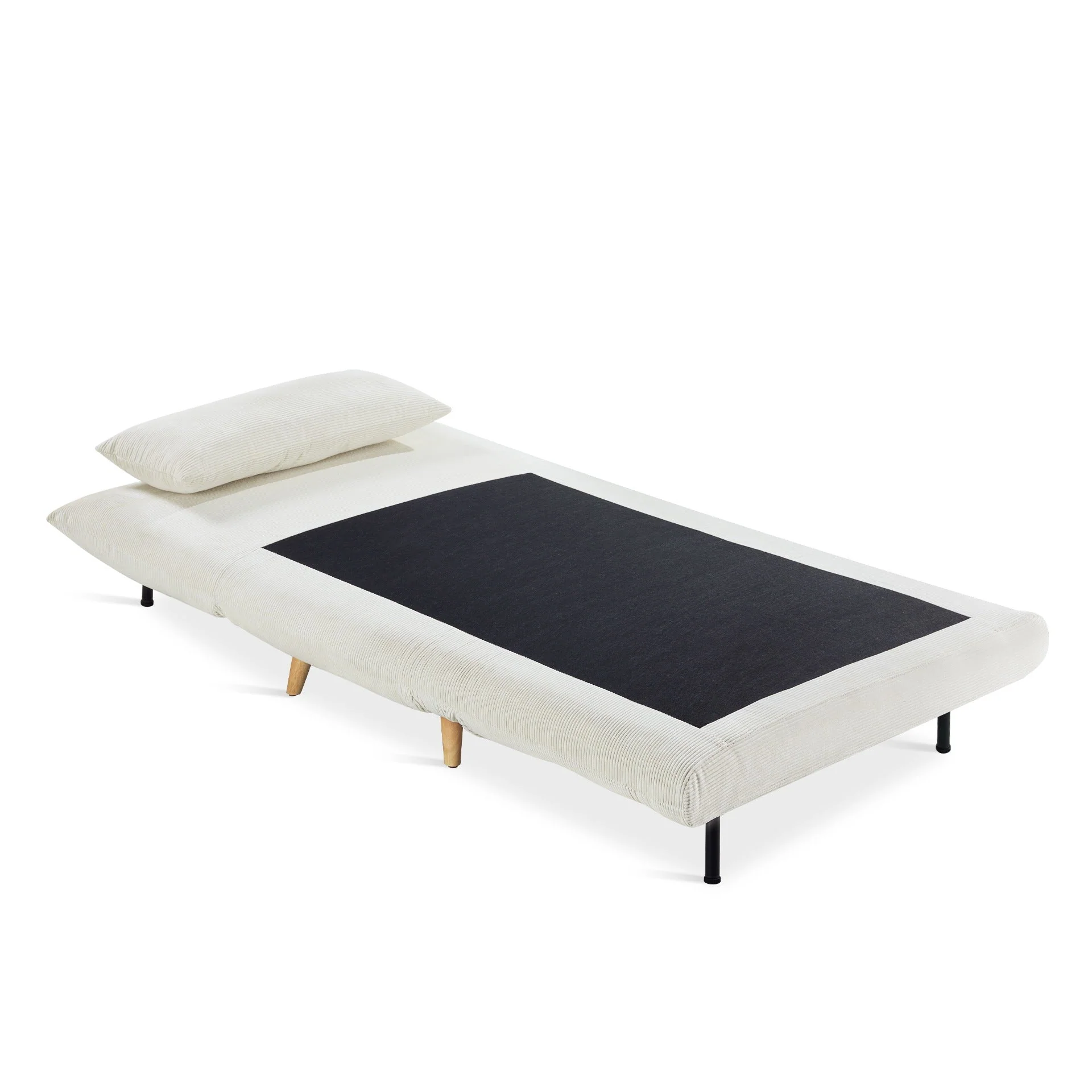 Hastings 1 Seater Fold-Out Sofa Bed - Beige - Image 7