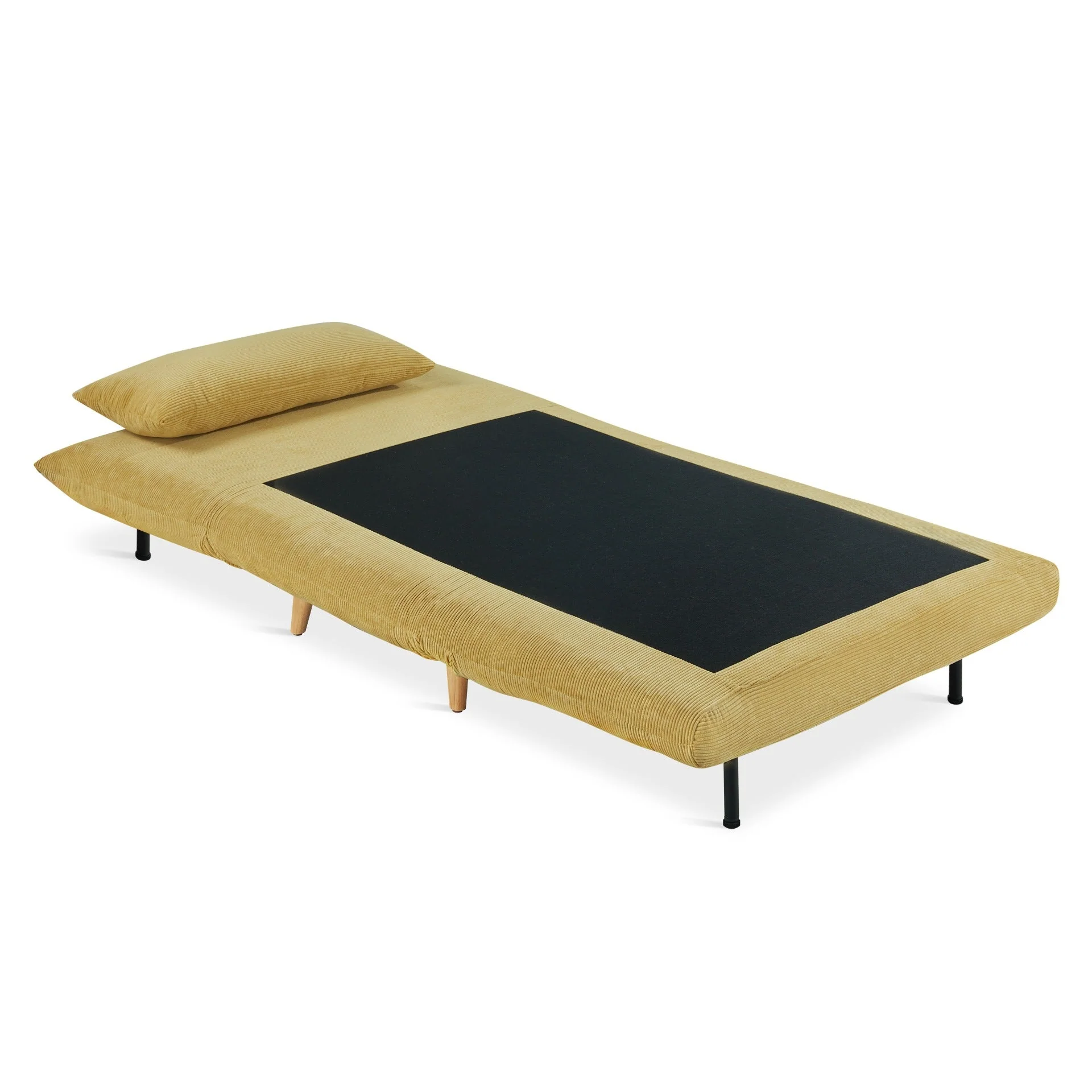 Hastings 1 Seater Fold-Out Sofa Bed - Yellow - Image 9
