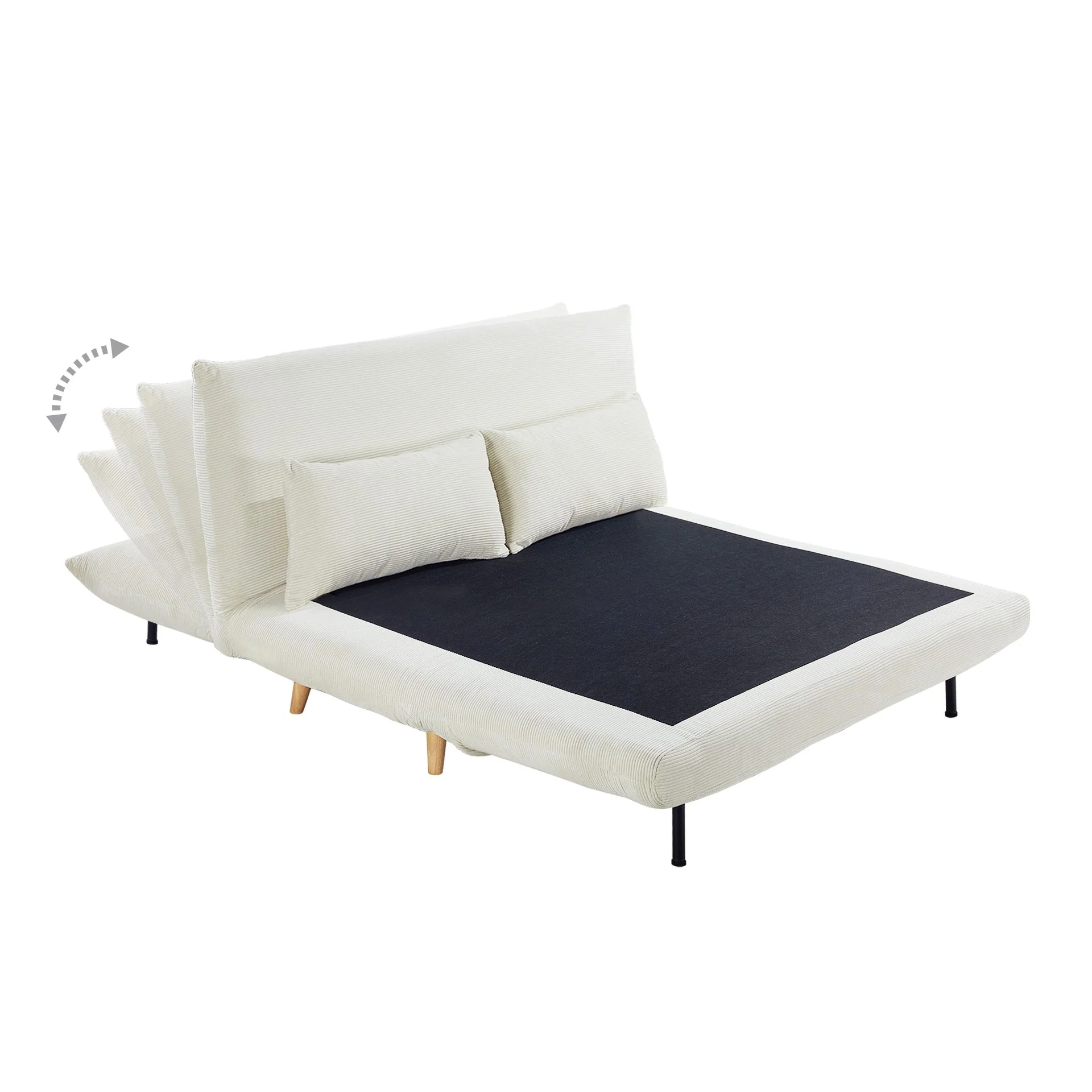 Hastings 2 Seater Fold-Out Sofa Bed - Beige - Image 9