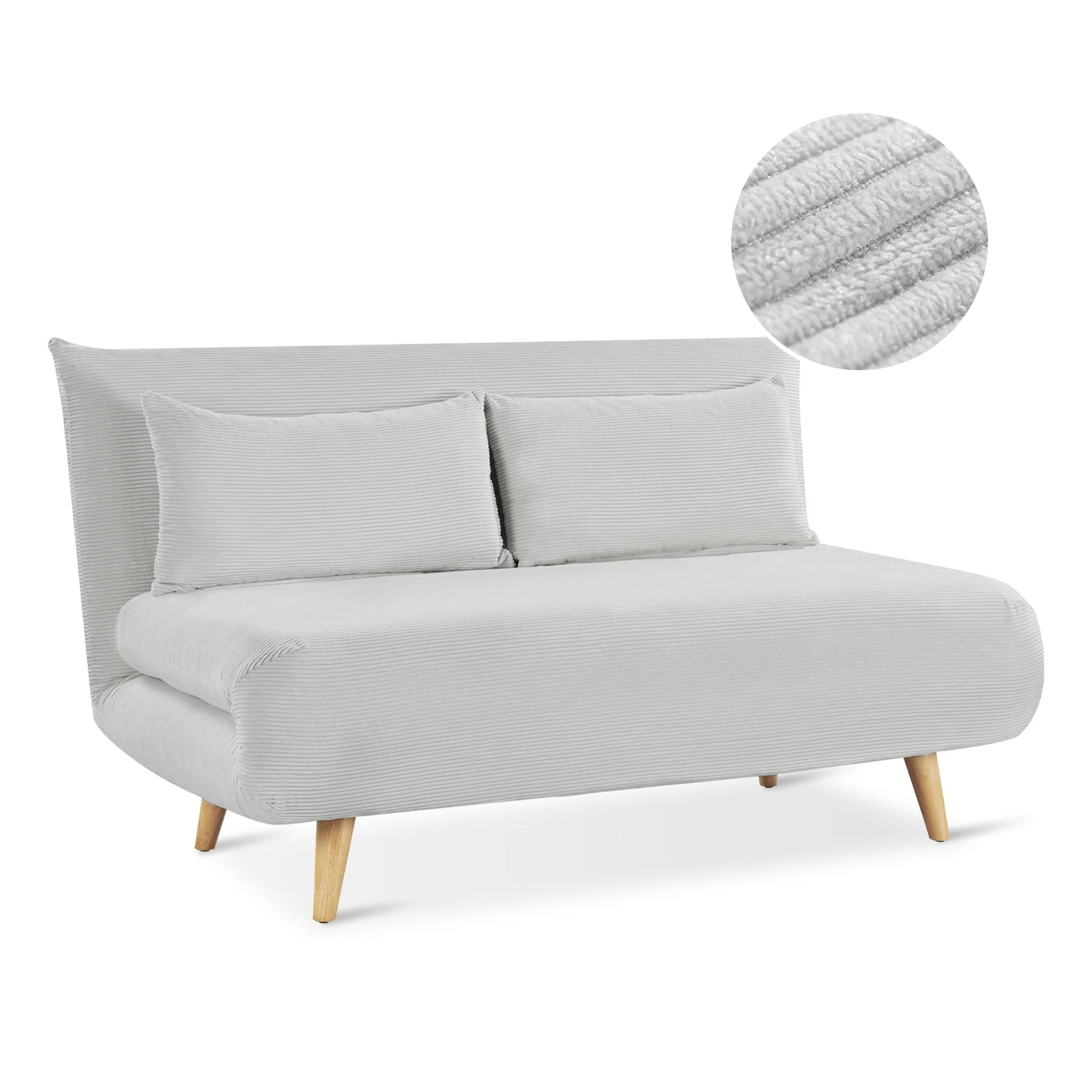 Hastings 2 Seater Fold-Out Sofa Bed - Grey - Image 7
