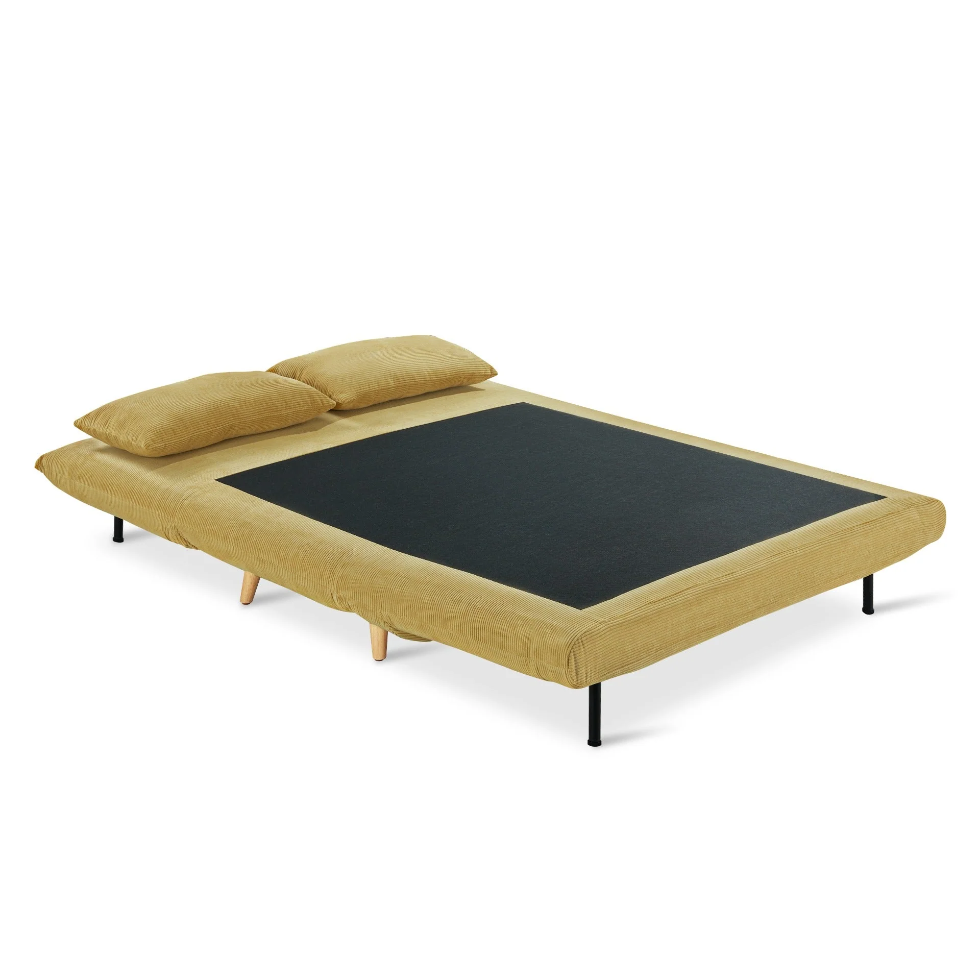 Hastings 2 Seater Fold-Out Sofa Bed - Yellow - Image 11