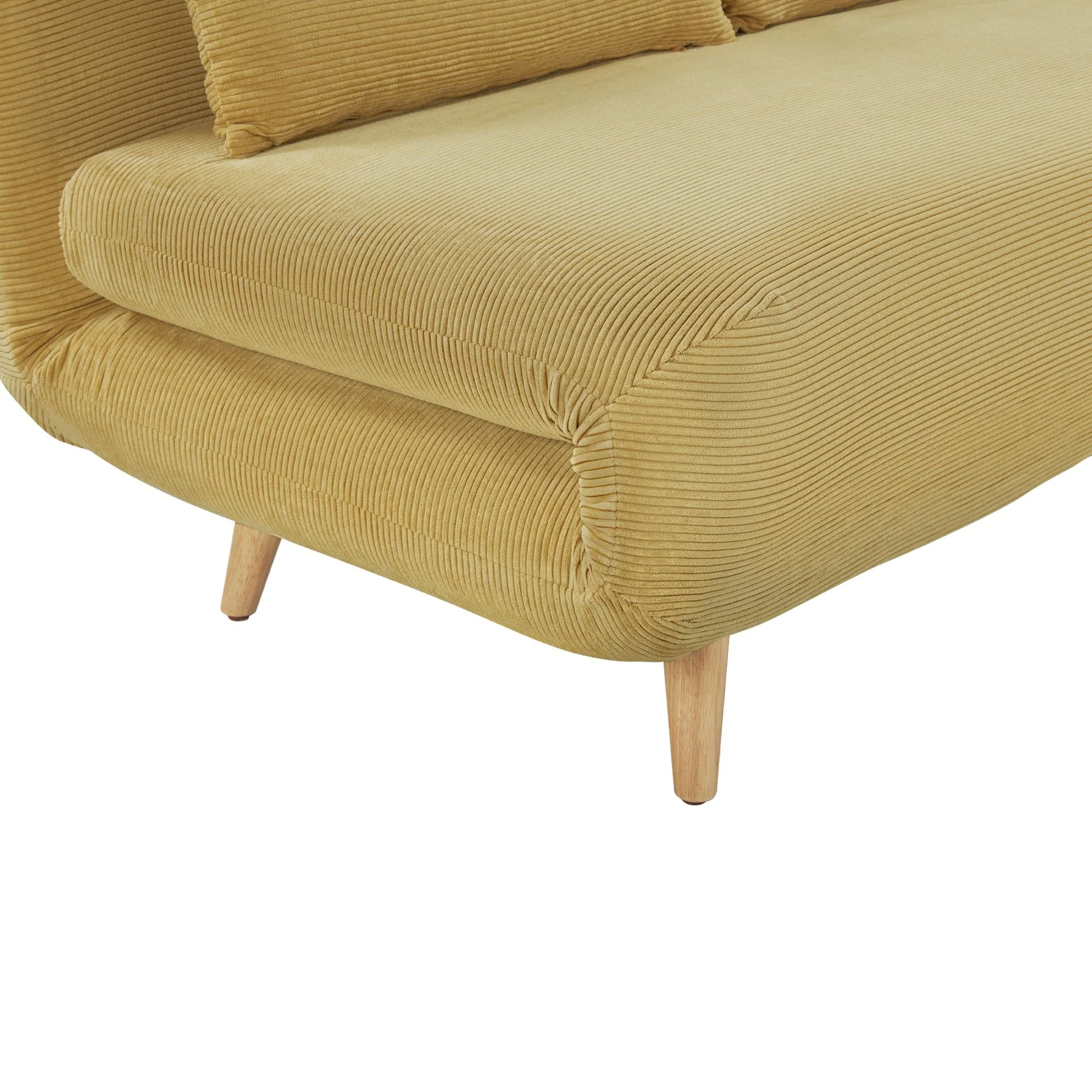 Hastings 2 Seater Fold-Out Sofa Bed - Yellow - Image 14