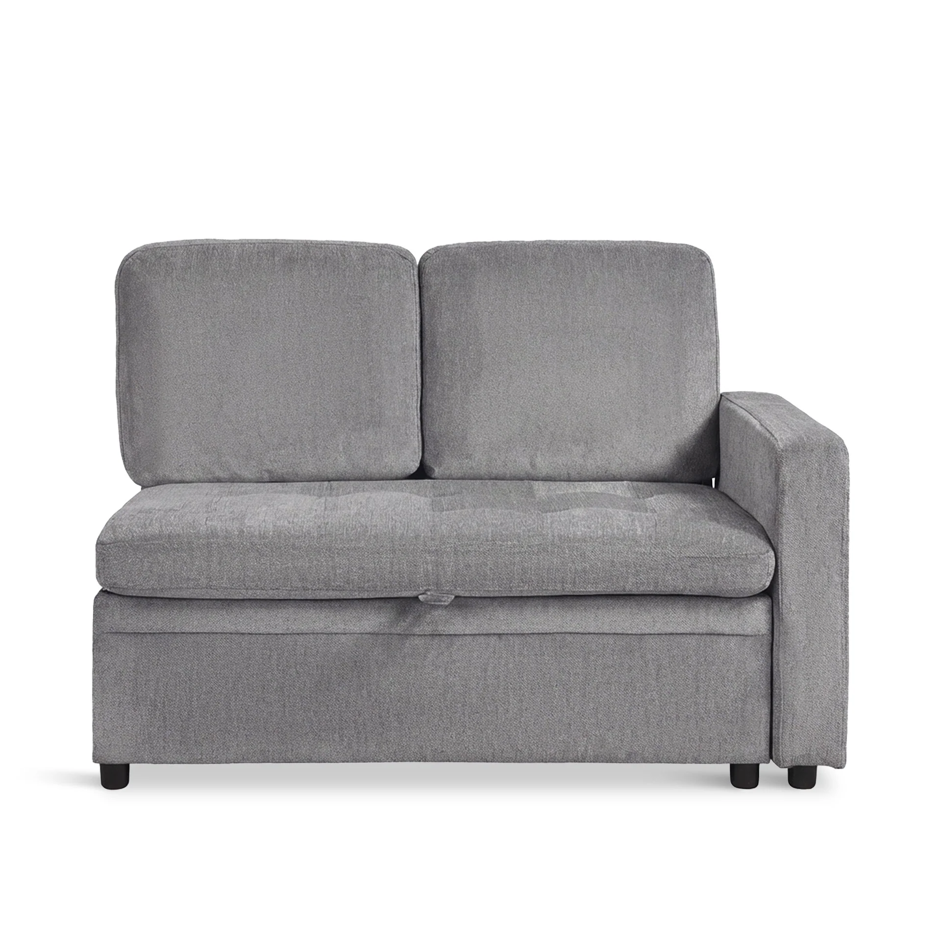 Haven L-Shaped Sofa Bed with Storage - Dark Grey - Image 17