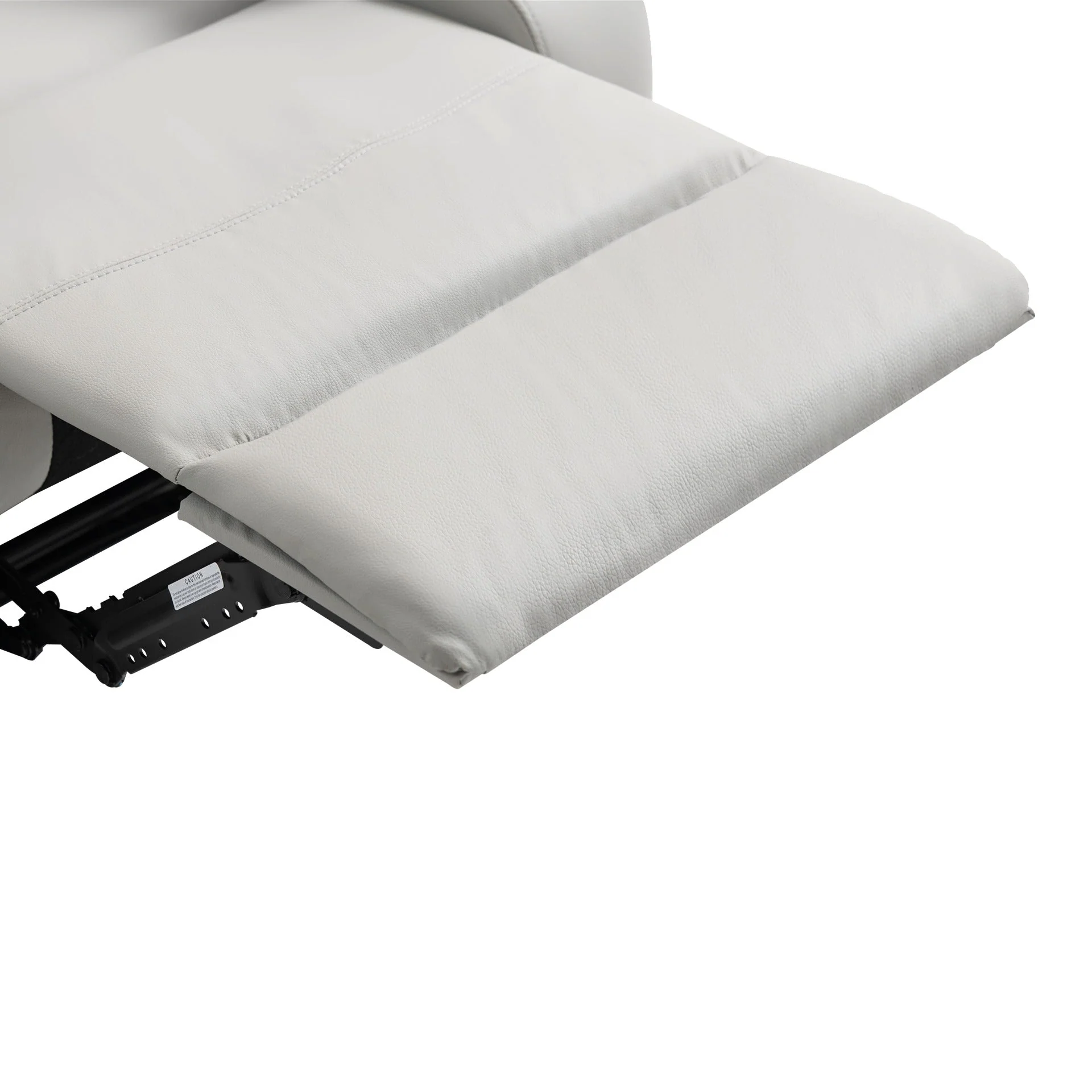 Haven PU Manual Recliner Chair - Light Grey - Image 11