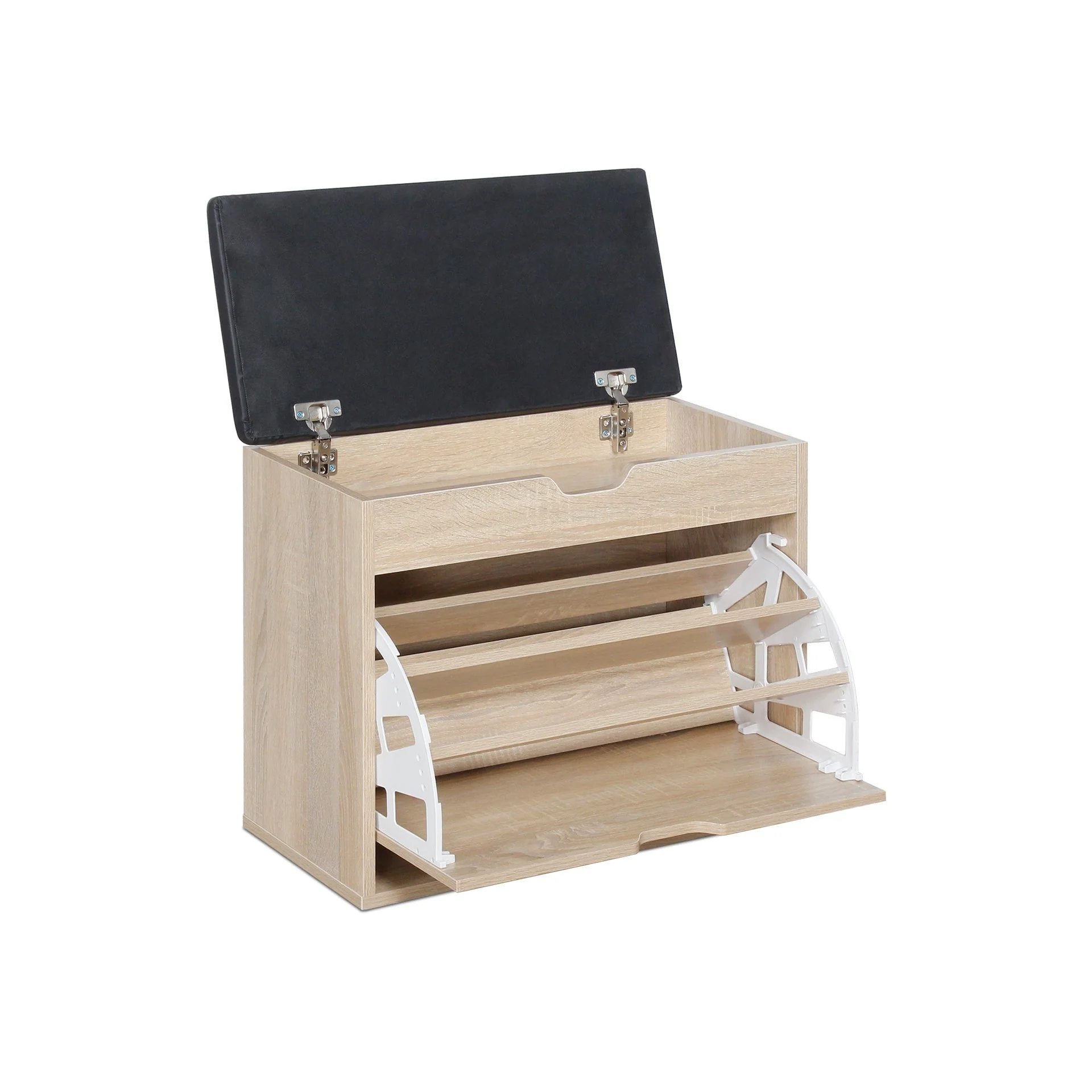Hawea Wooden Shoe Rack 3 Layer - Oak - Image 7