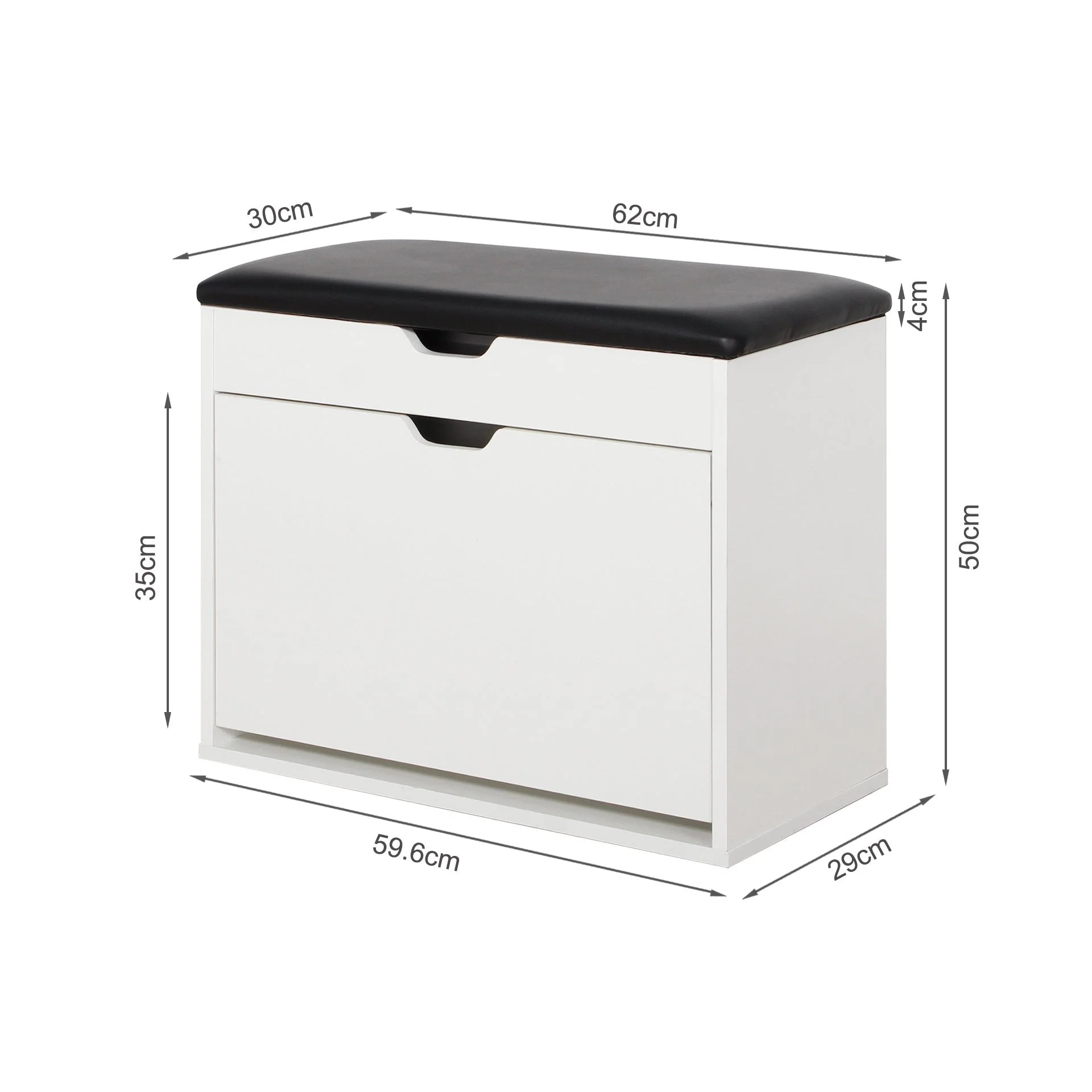 Hawea Wooden Shoe Rack 3 Layer - White - Image 10