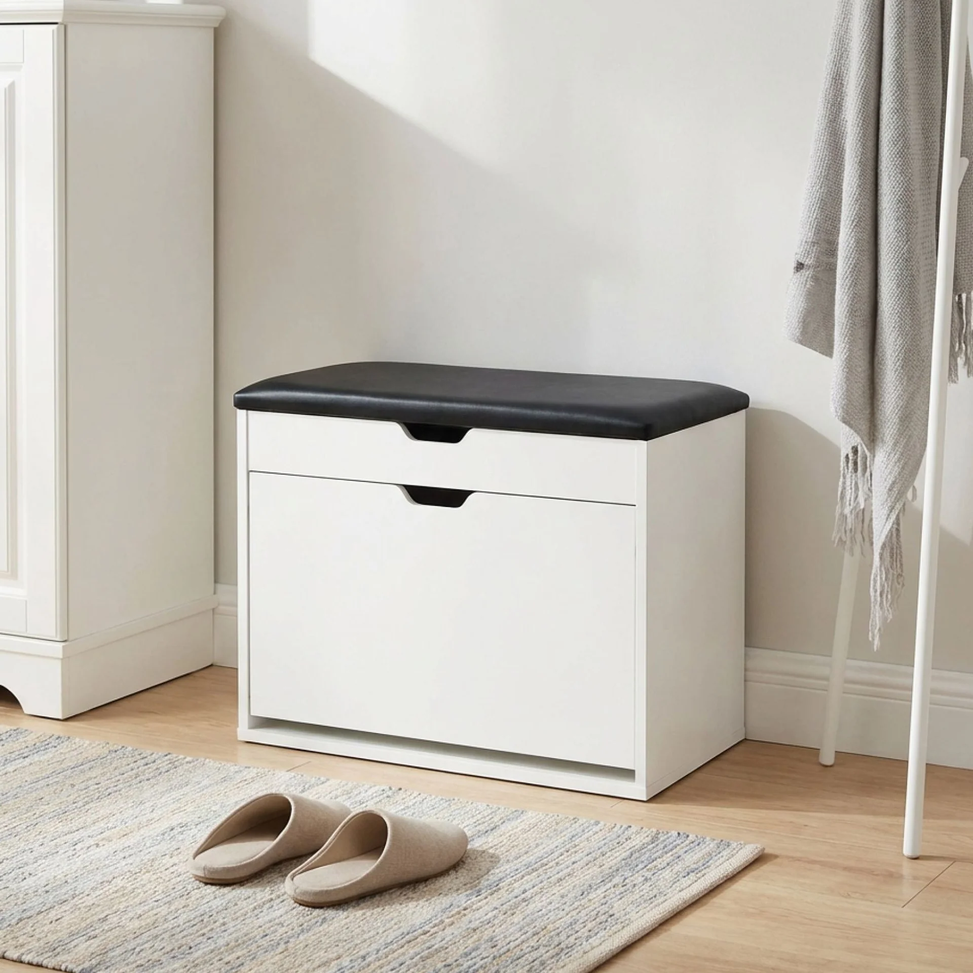 Hawea Wooden Shoe Rack 3 Layer - White - Image 4