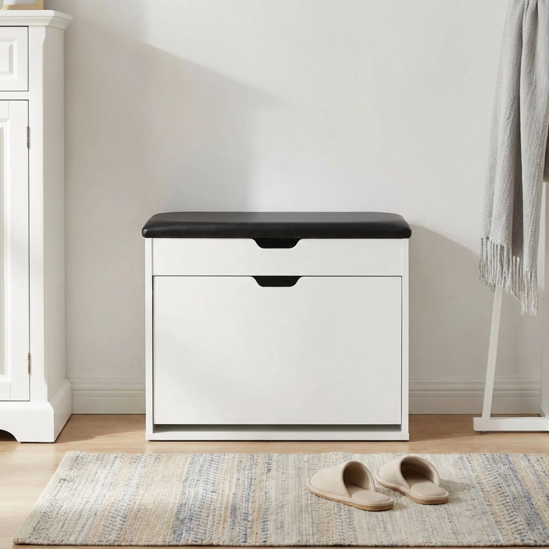 Hawea Wooden Shoe Rack 3 Layer - White - Image 5