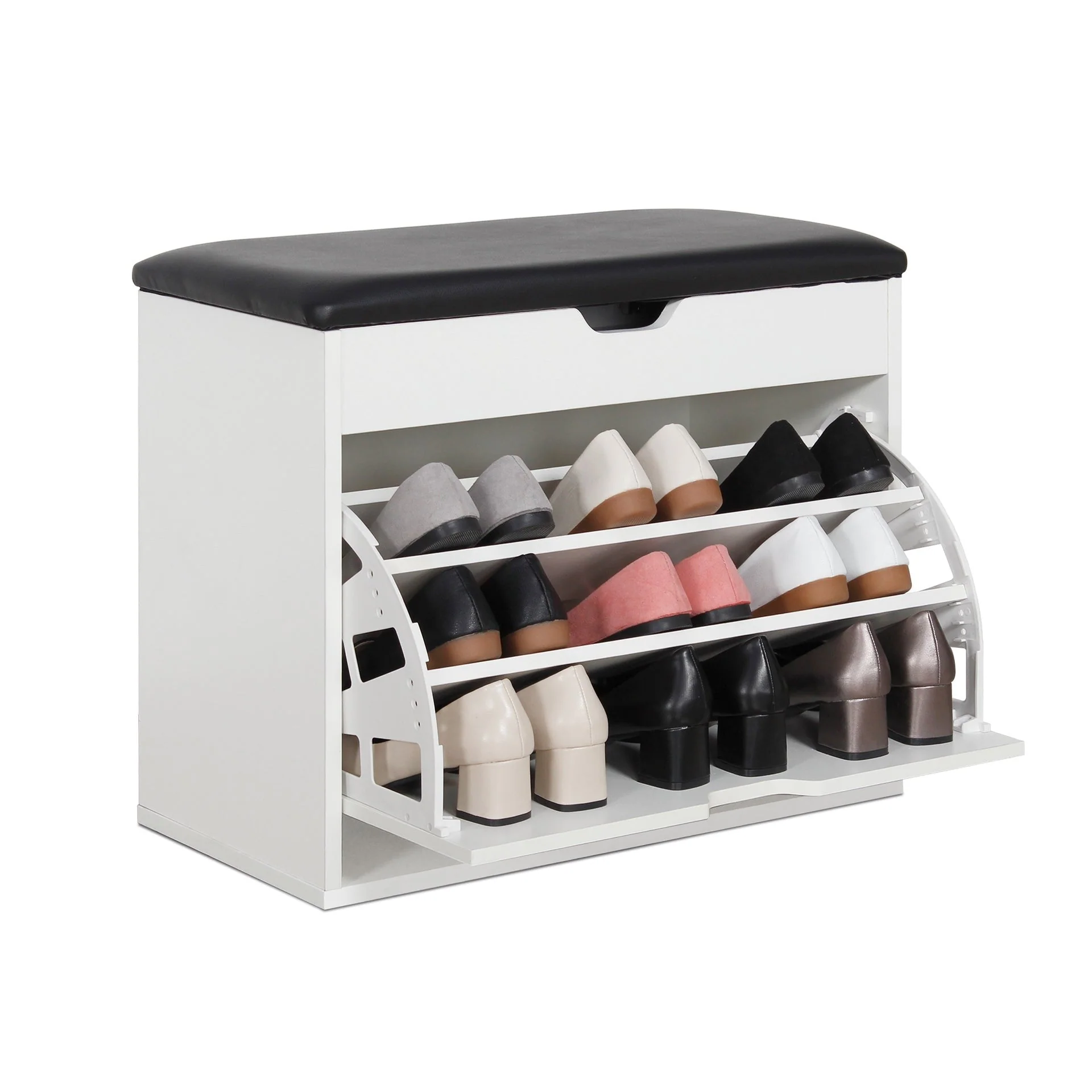 Hawea Wooden Shoe Rack 3 Layer - White - Image 7