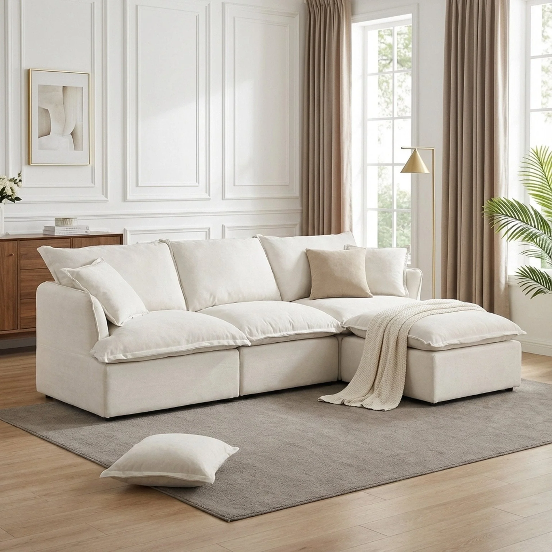 Haworth Modular Sofa - Silver Cloud - Image 3
