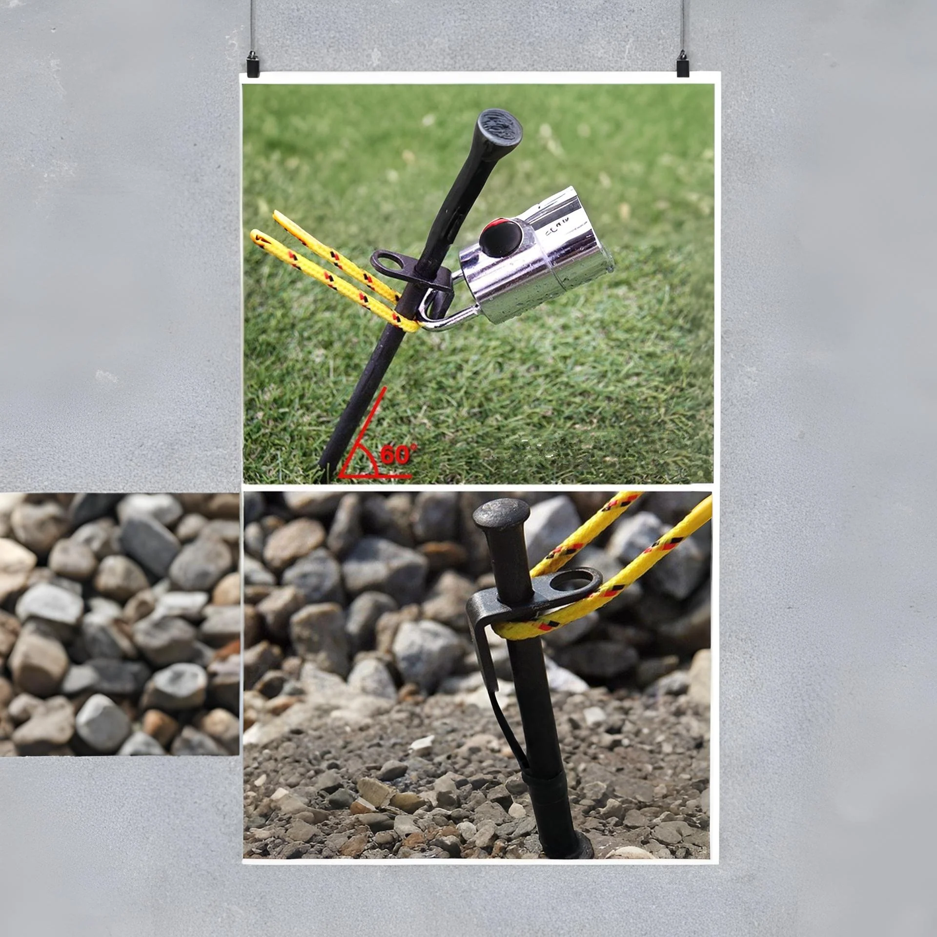 Heavy Duty Tent Pegs Gazebo Marquee Stakes 40cm - Set of 4 - Image 3