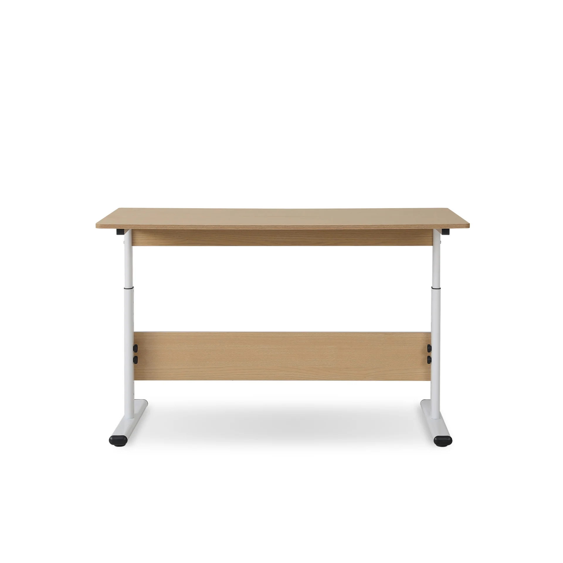 Hector 120cm Height-Adjustable Computer Desk - Maple + White - Image 8